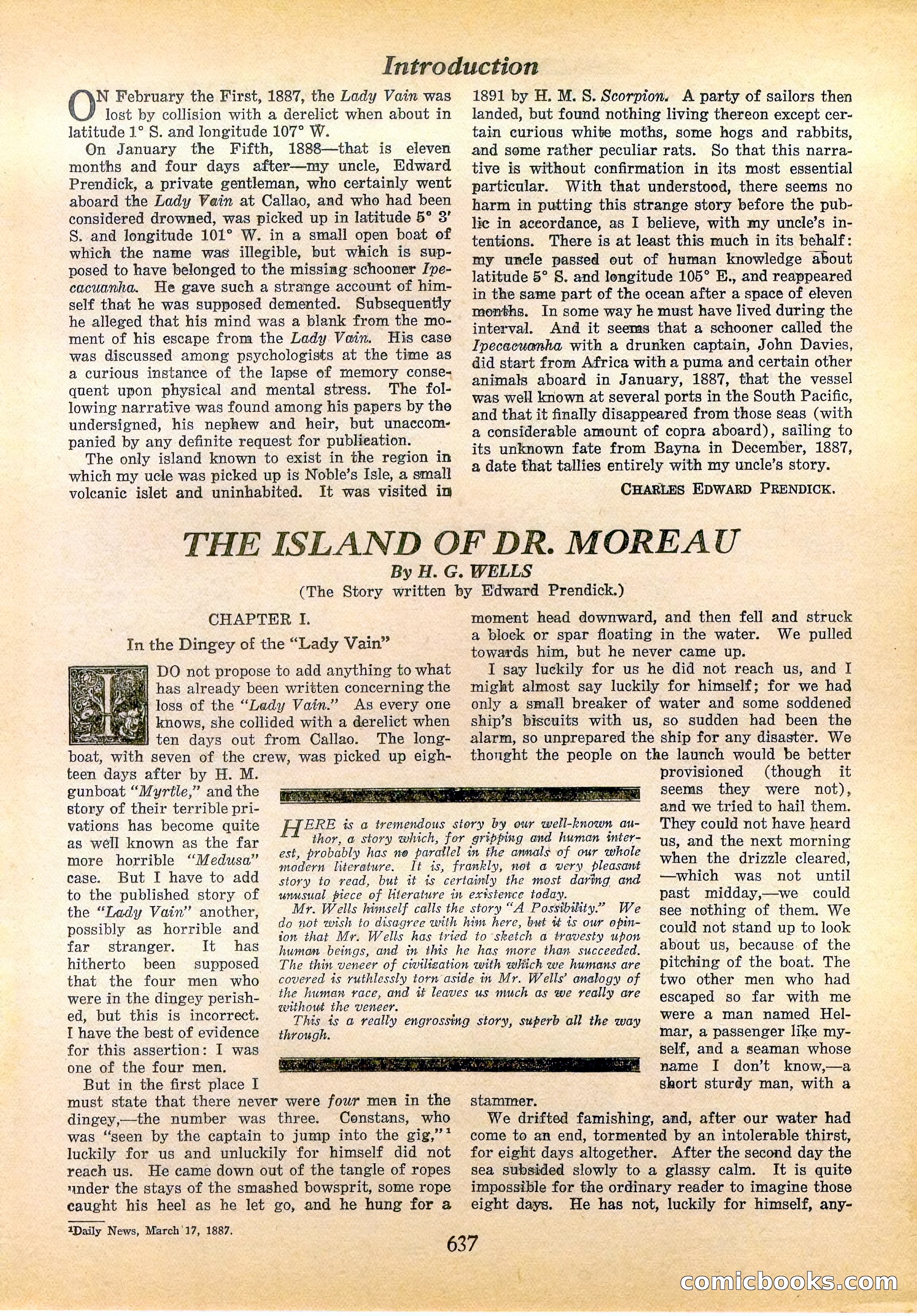 The Island of Dr. Moreau by H.G. Wells — page 2 of 400
