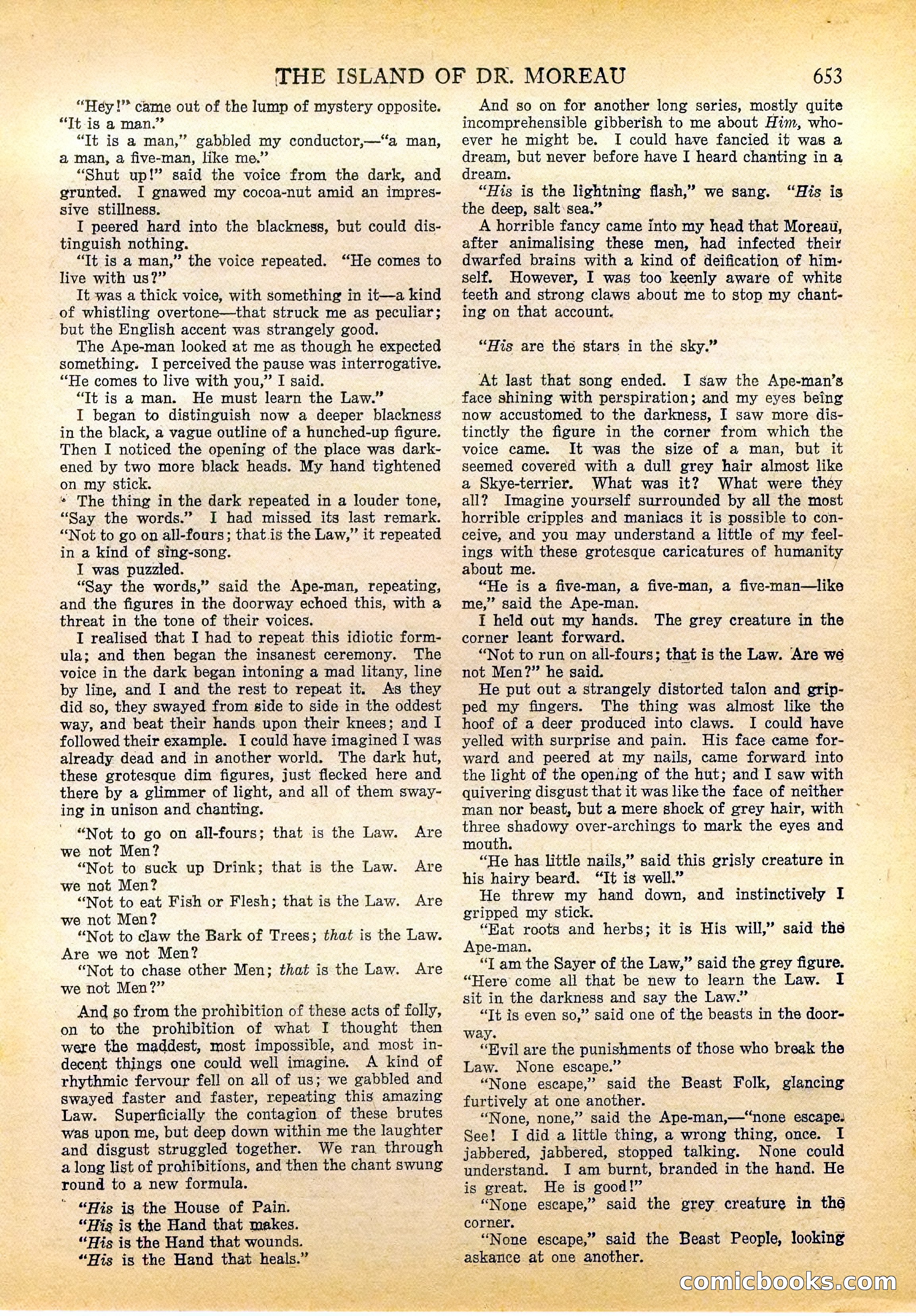 The Island of Dr. Moreau by H.G. Wells — page 18 of 400