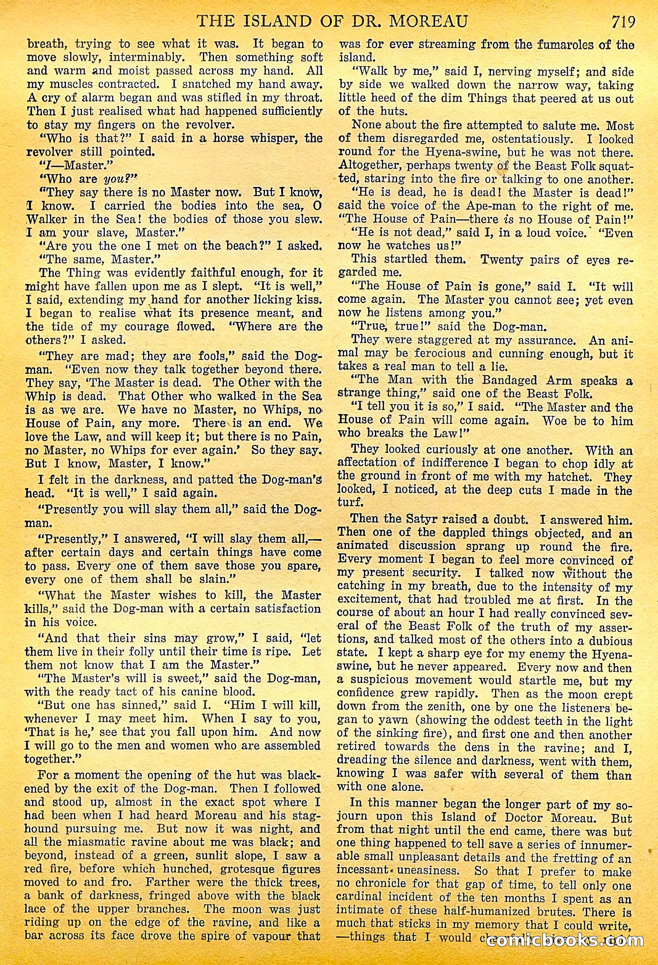 The Island of Dr. Moreau by H.G. Wells — page 40 of 400