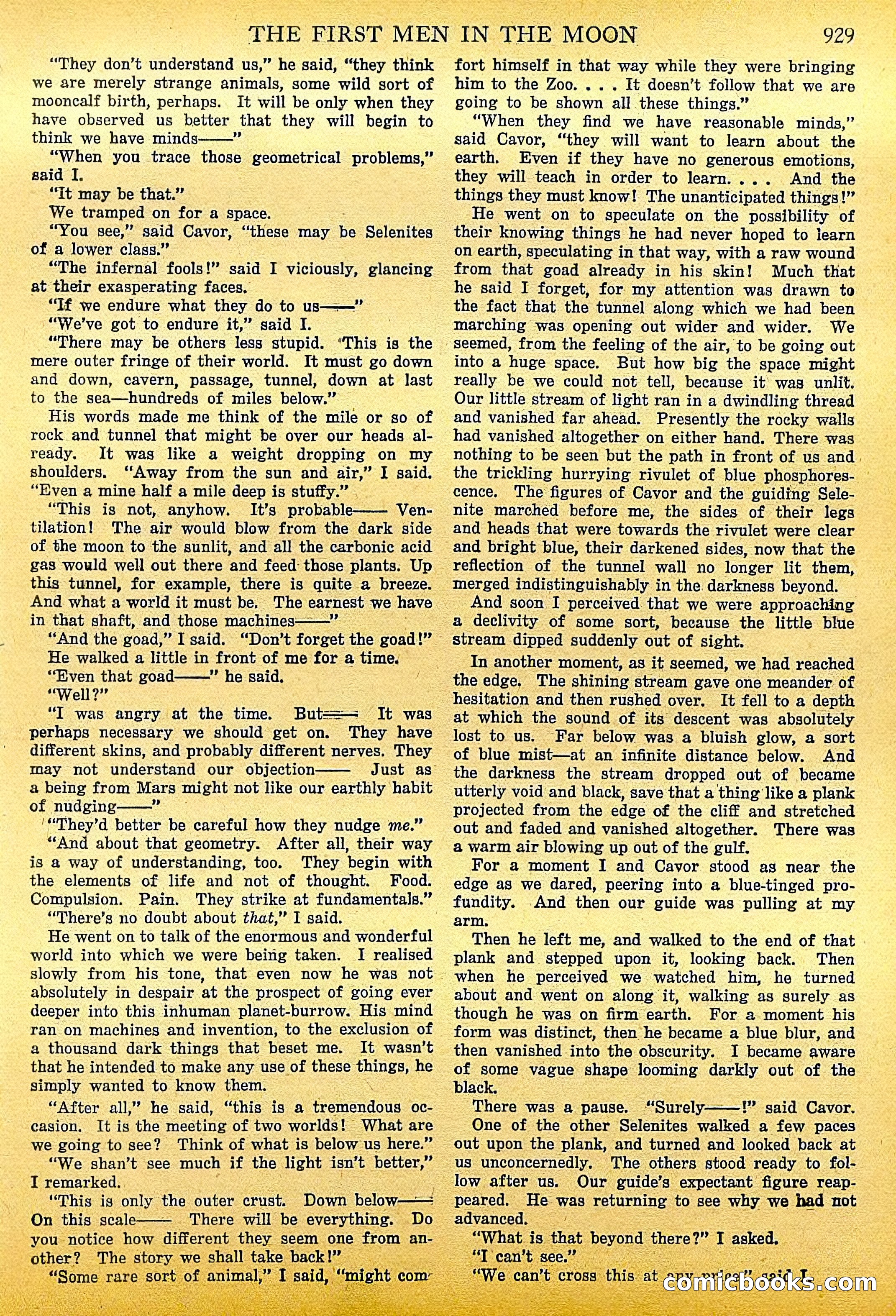 The First Men in the Moon by H.G. Wells — page 34 of 69