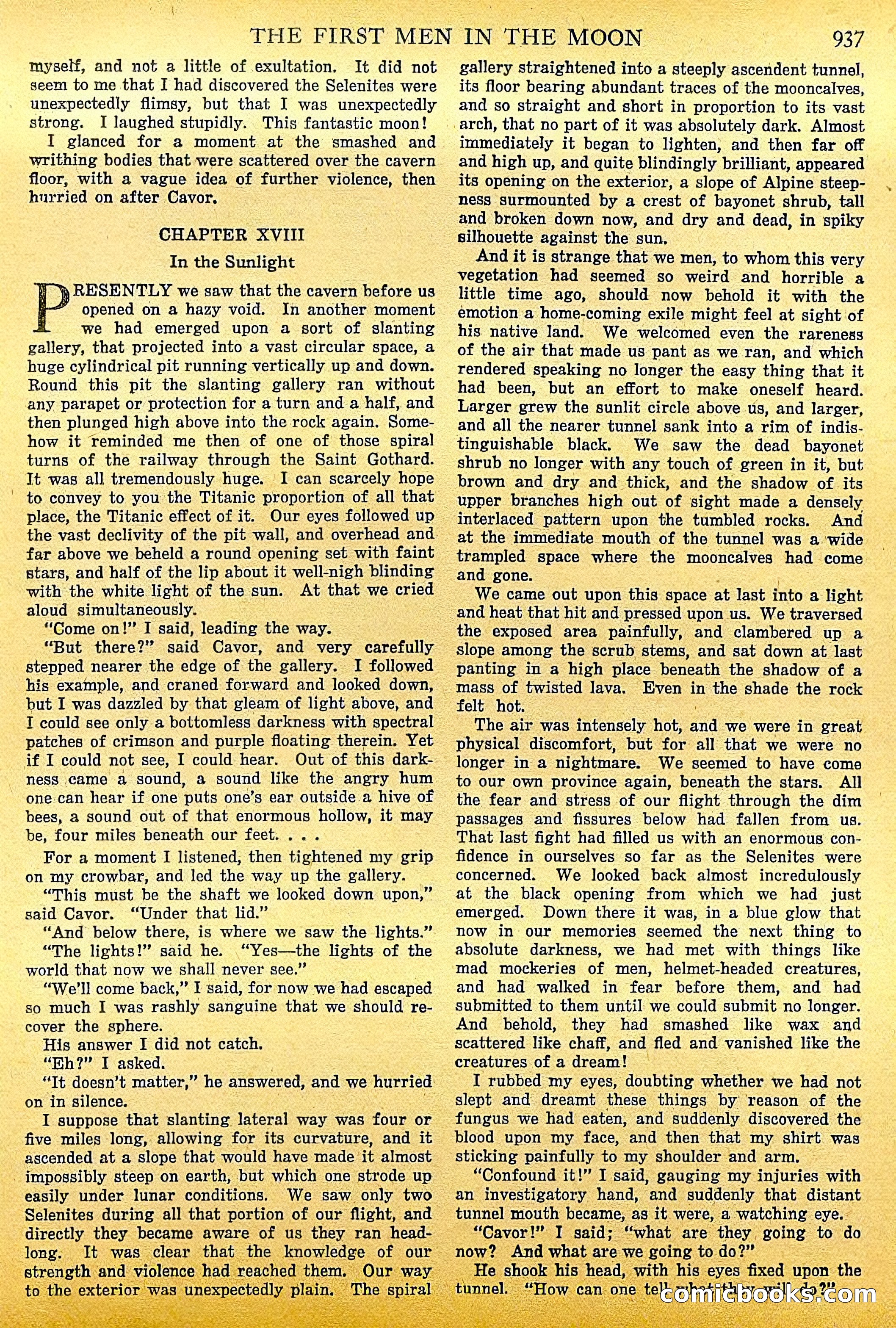 The First Men in the Moon by H.G. Wells — page 42 of 69