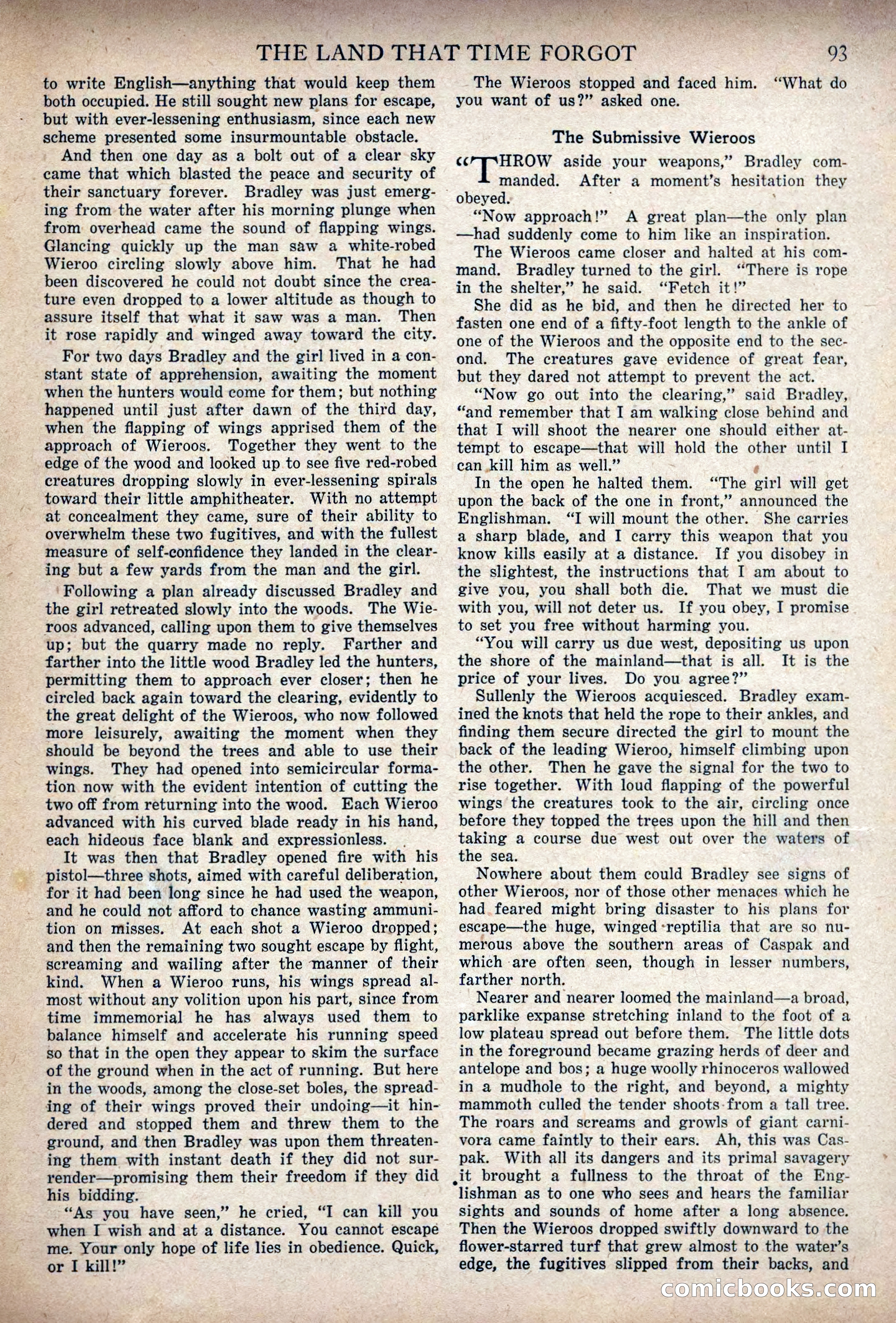 The Land That Time Forgot by Edgar Rice Burroughs — page 99 of 104