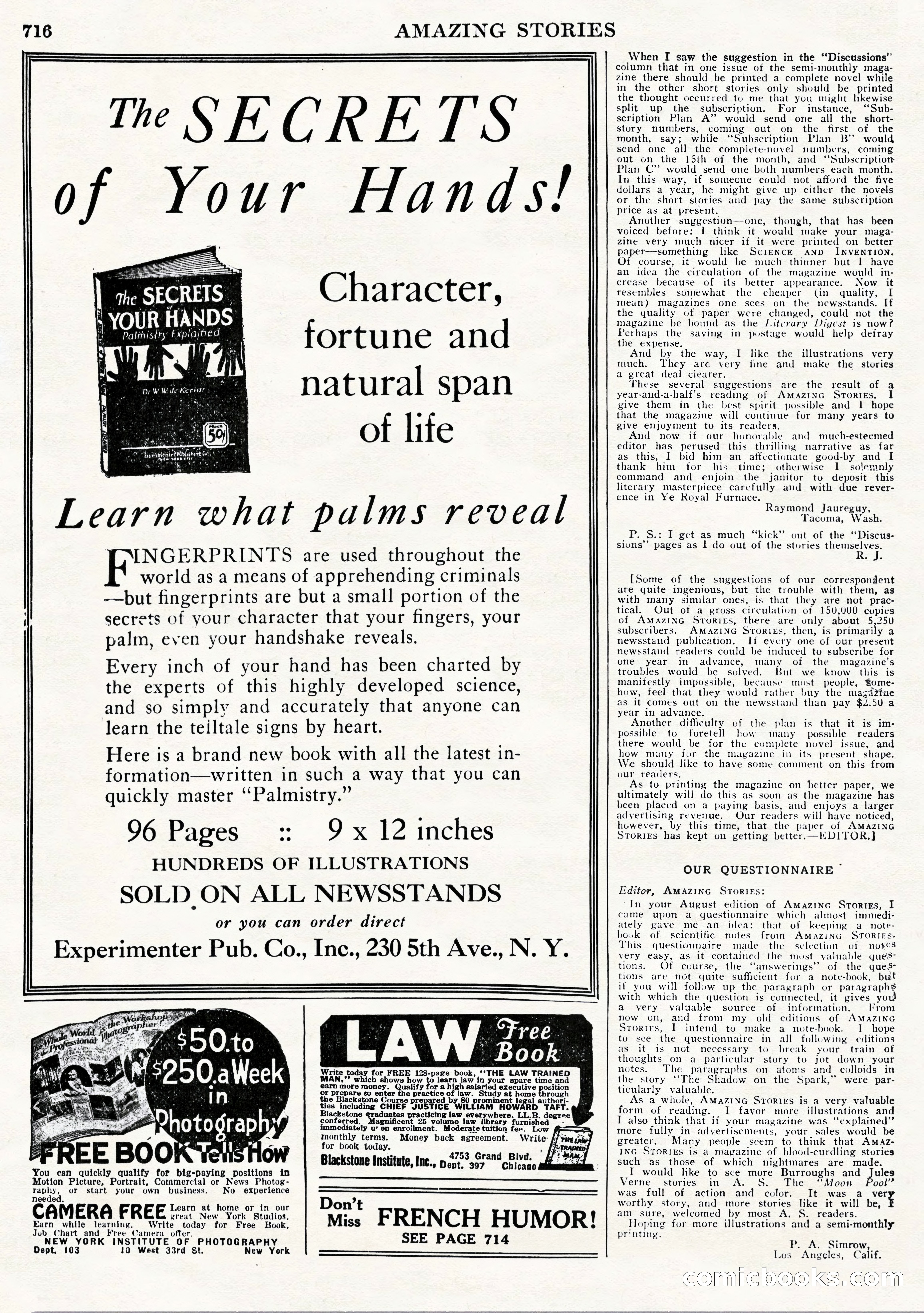 Amazing Stories, Vol. 2, No. 7 — page 98 of 104