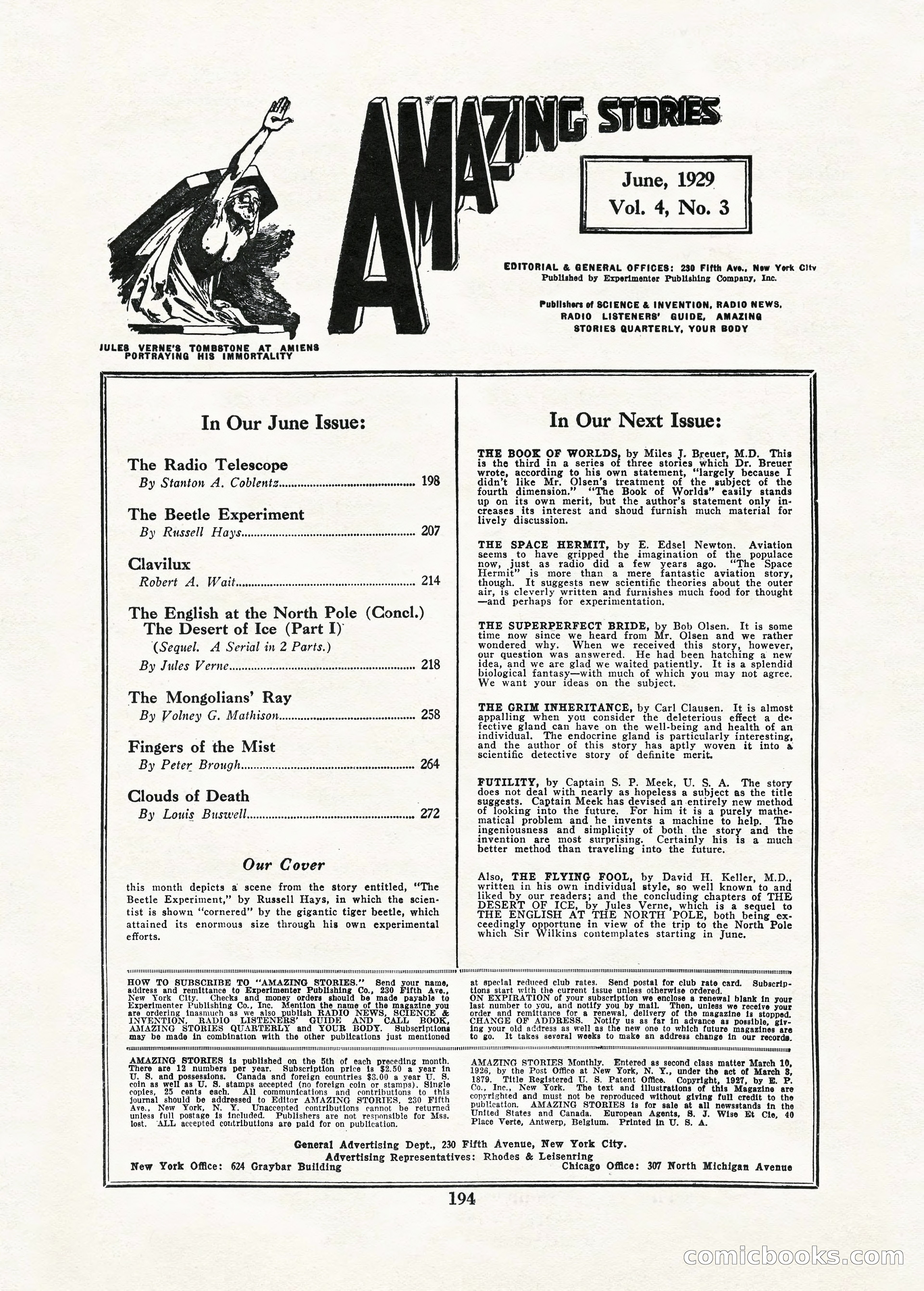 Amazing Stories, June 1929 — page 4 of 102