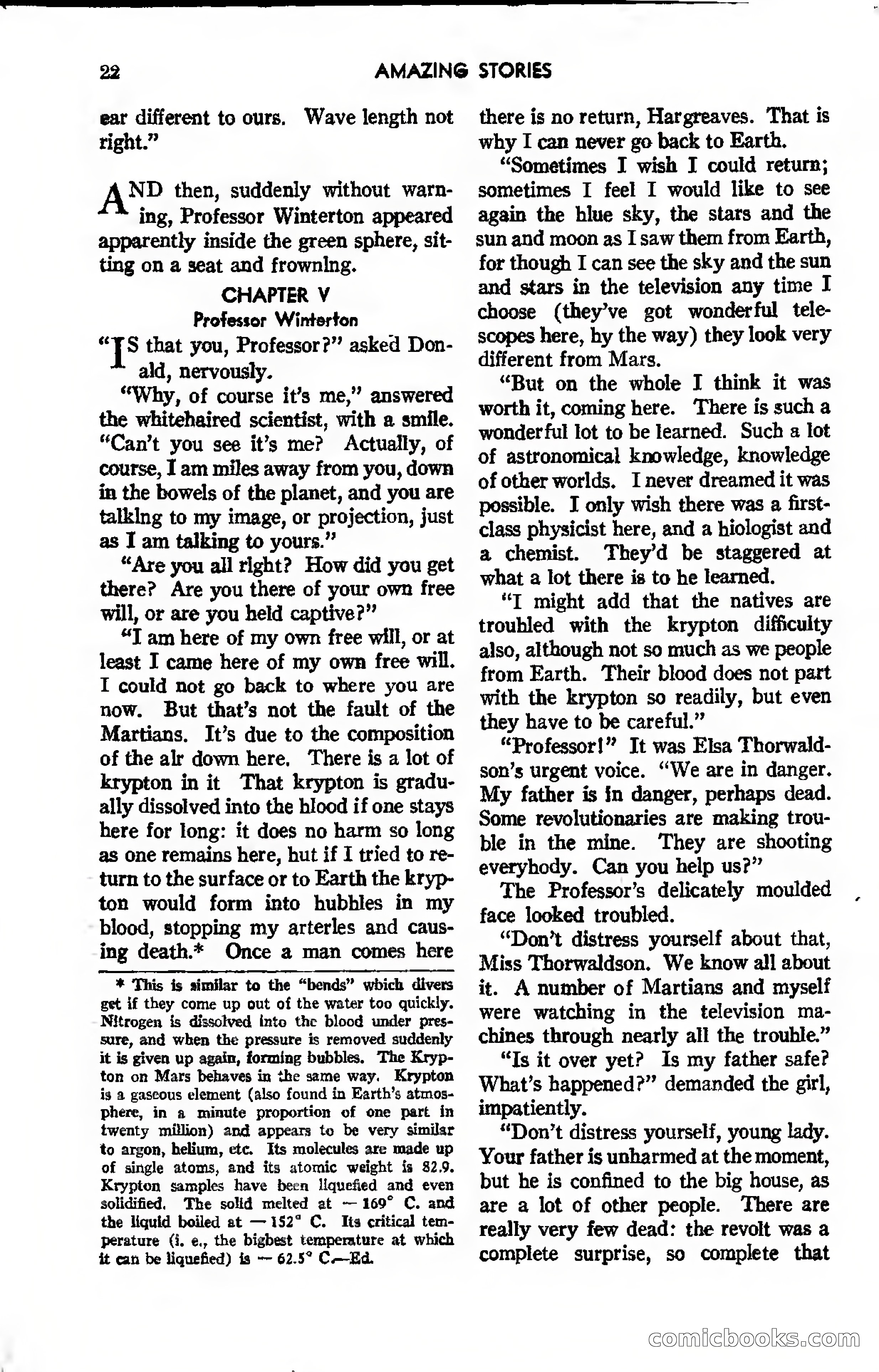 Amazing Stories, Vol. 12, No. 7 — page 22 of 131