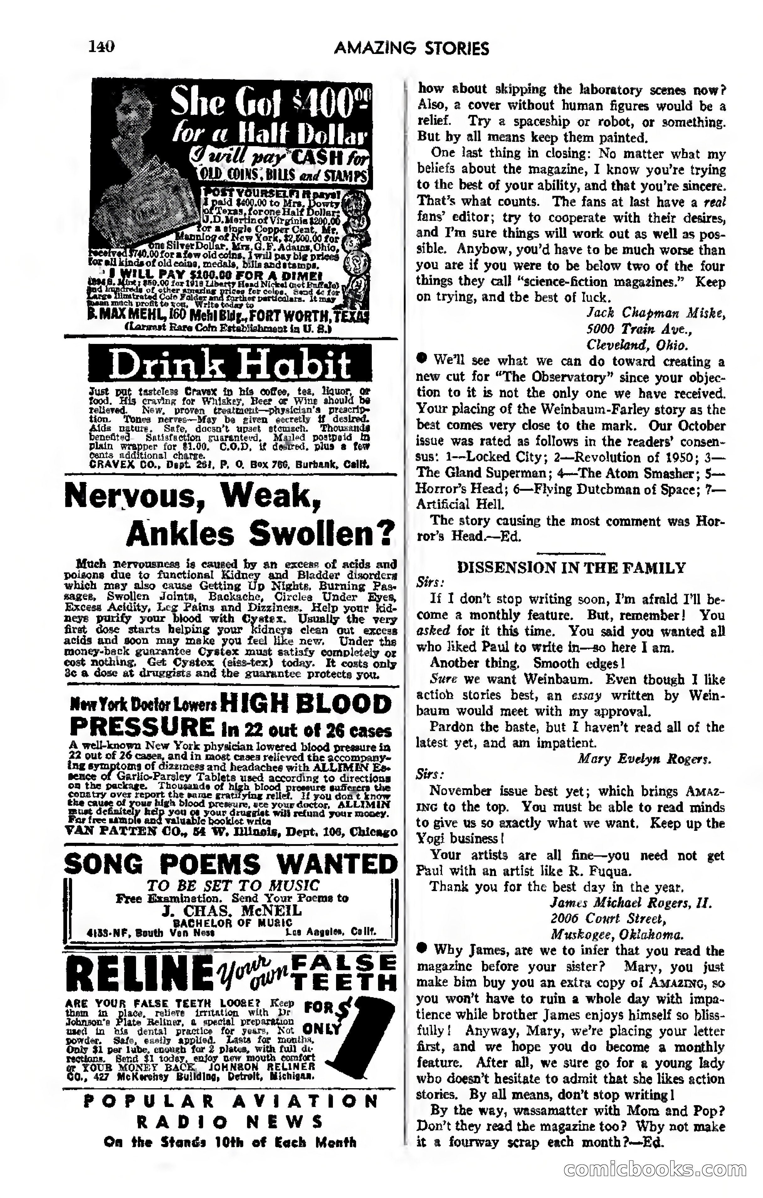 Amazing Stories, Vol. 12, No. 7 — page 123 of 131