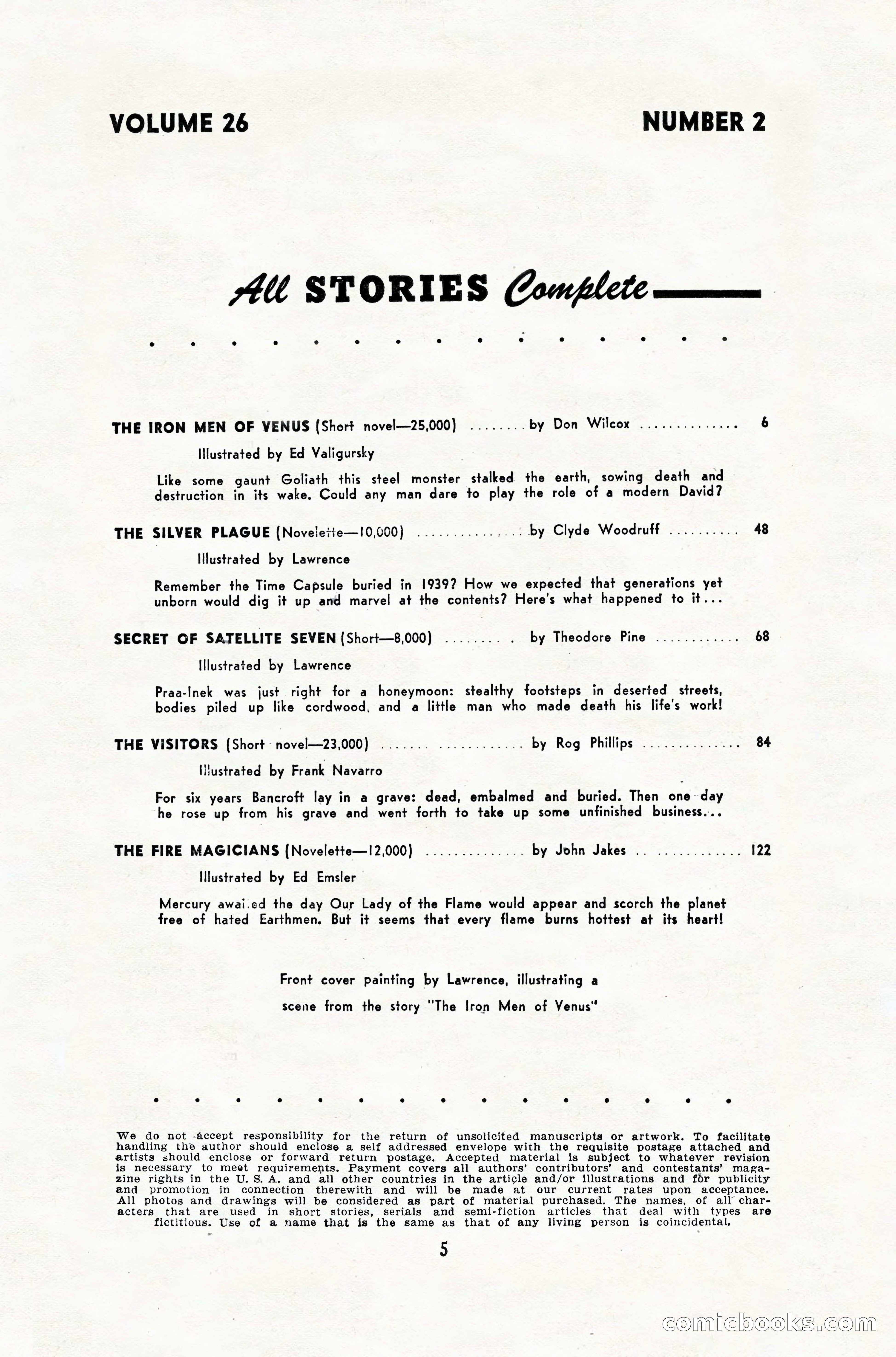 Amazing Stories, February 1952 — page 5 of 164