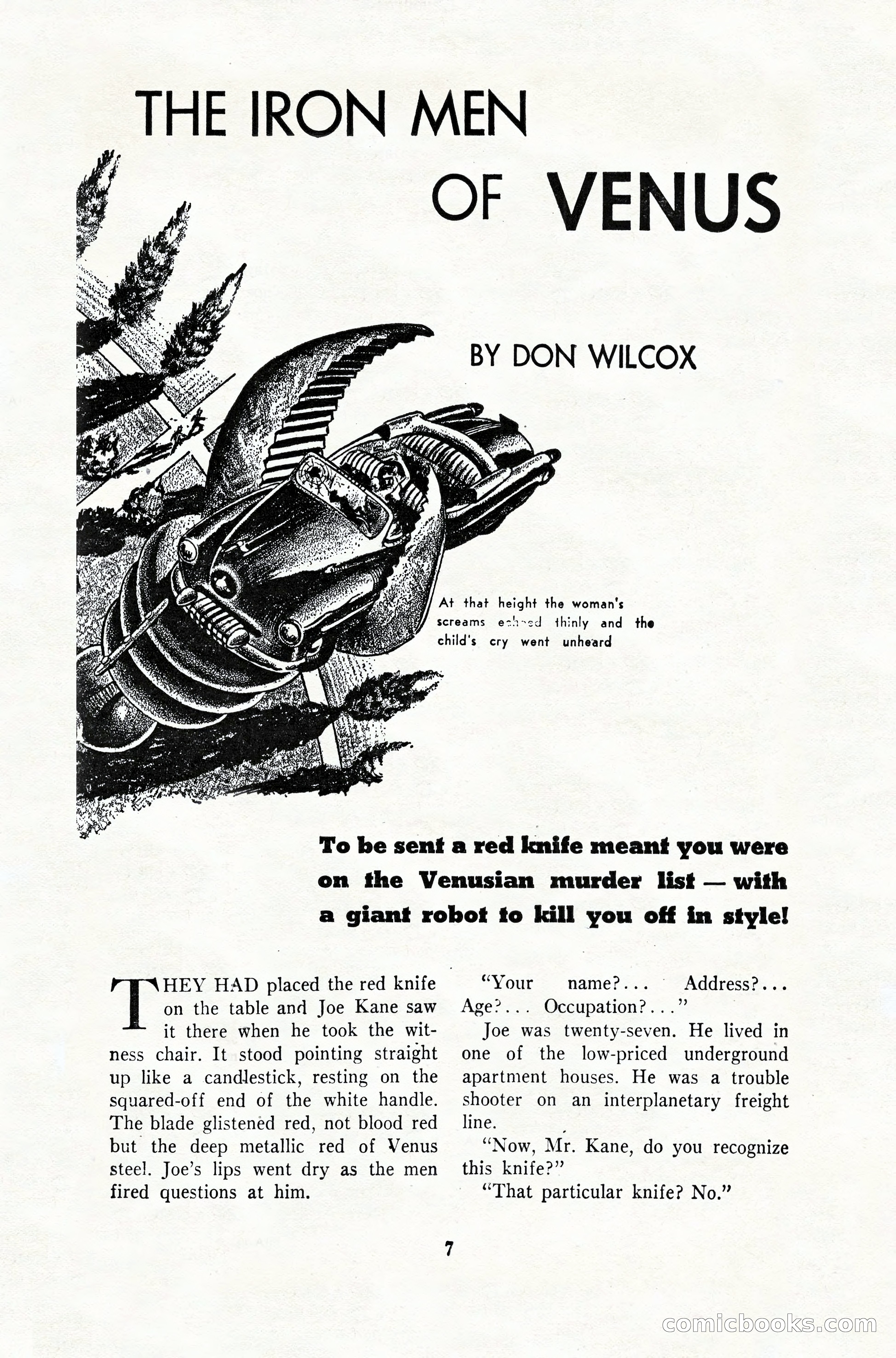 Amazing Stories, February 1952 — page 7 of 164