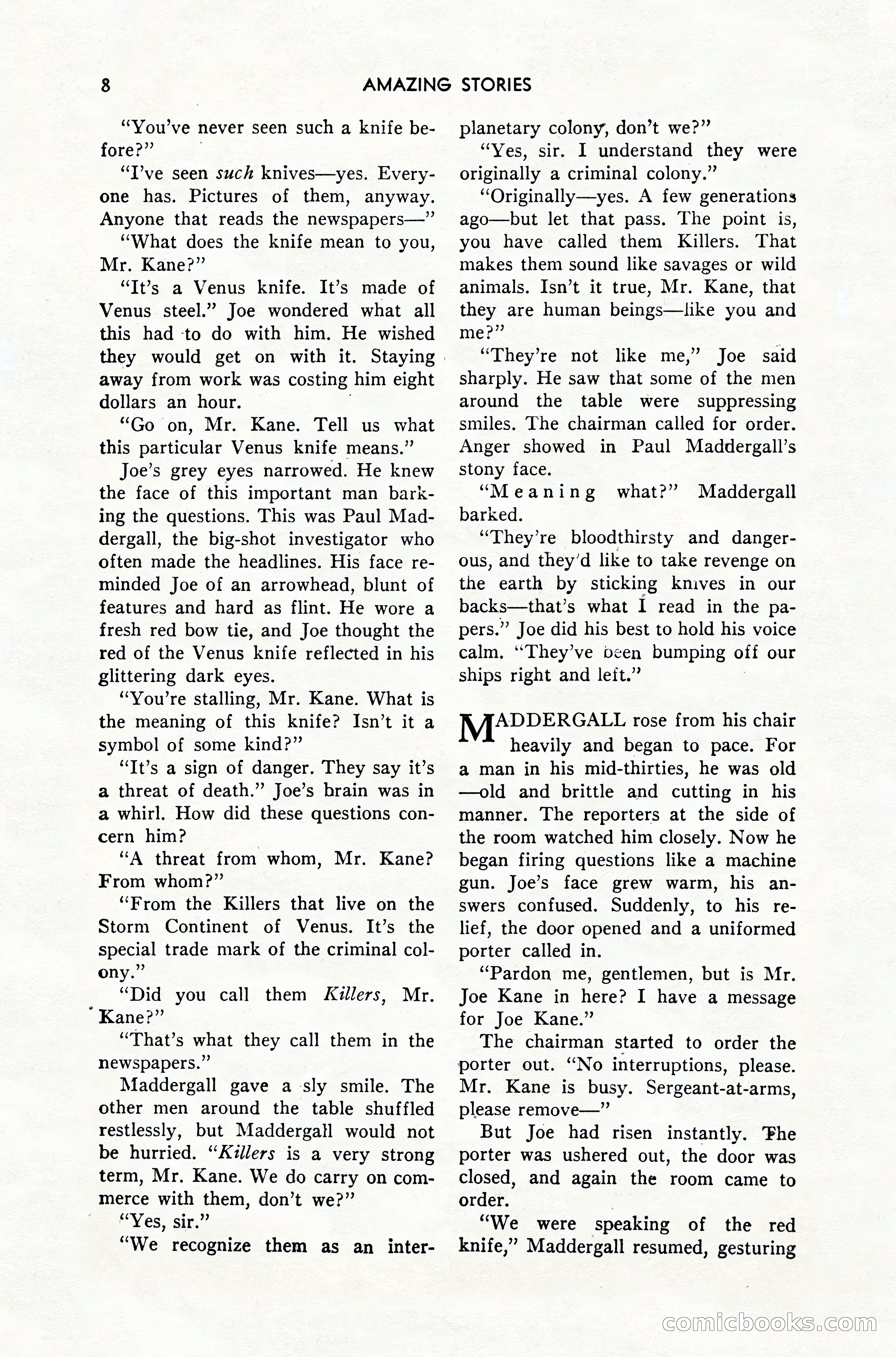 Amazing Stories, February 1952 — page 8 of 164