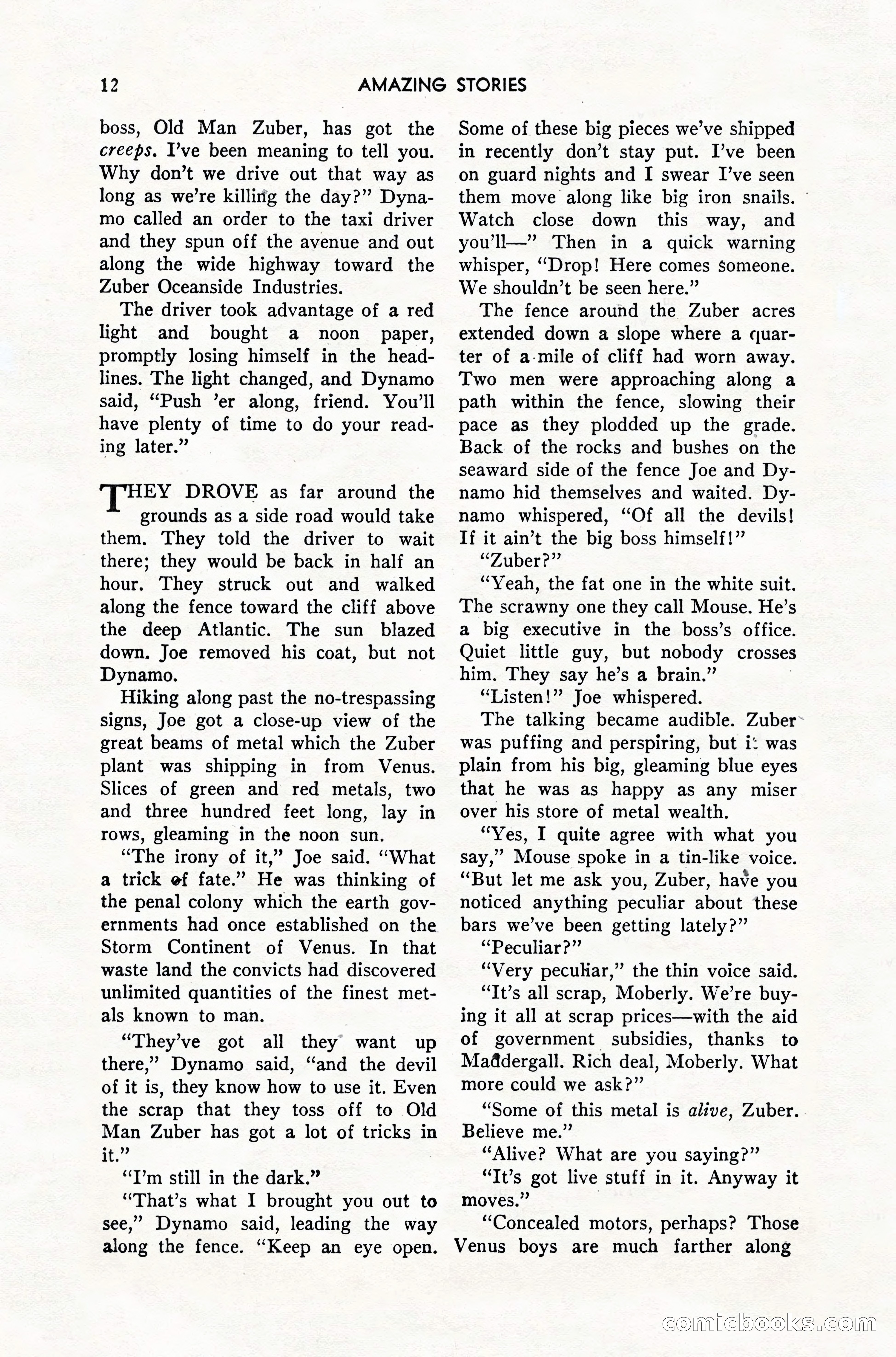 Amazing Stories, February 1952 — page 12 of 164