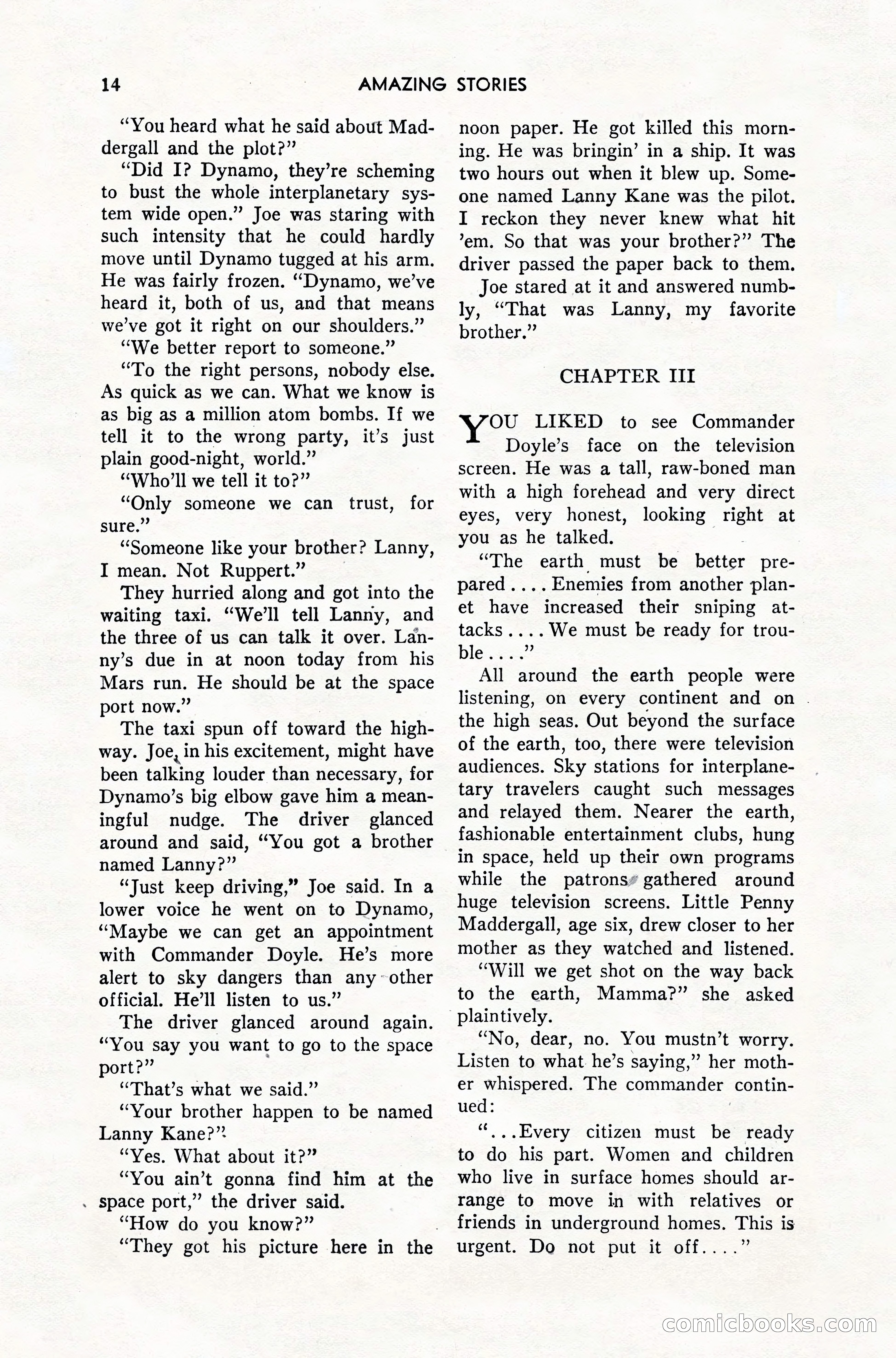 Amazing Stories, February 1952 — page 14 of 164