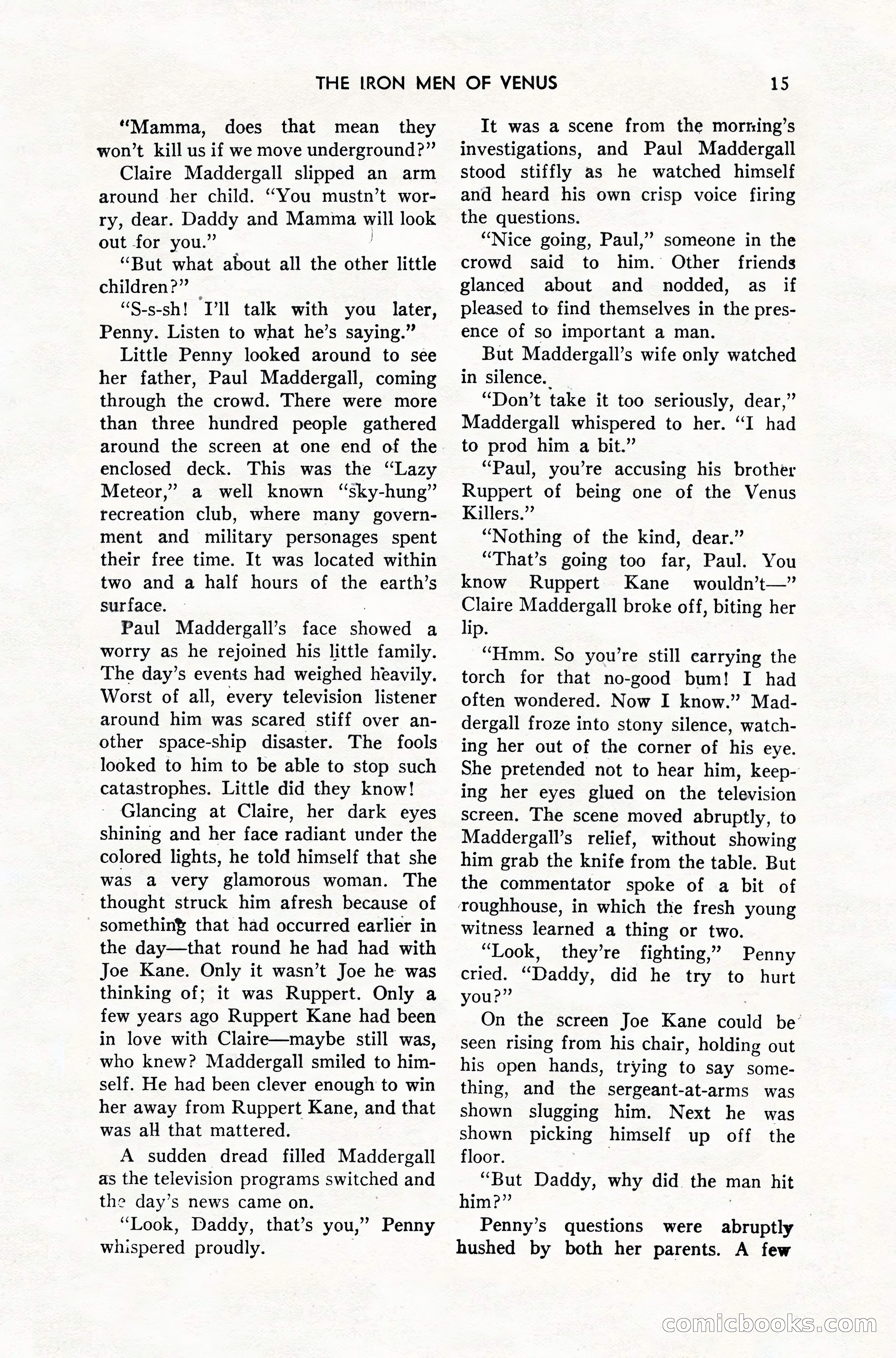 Amazing Stories, February 1952 — page 15 of 164