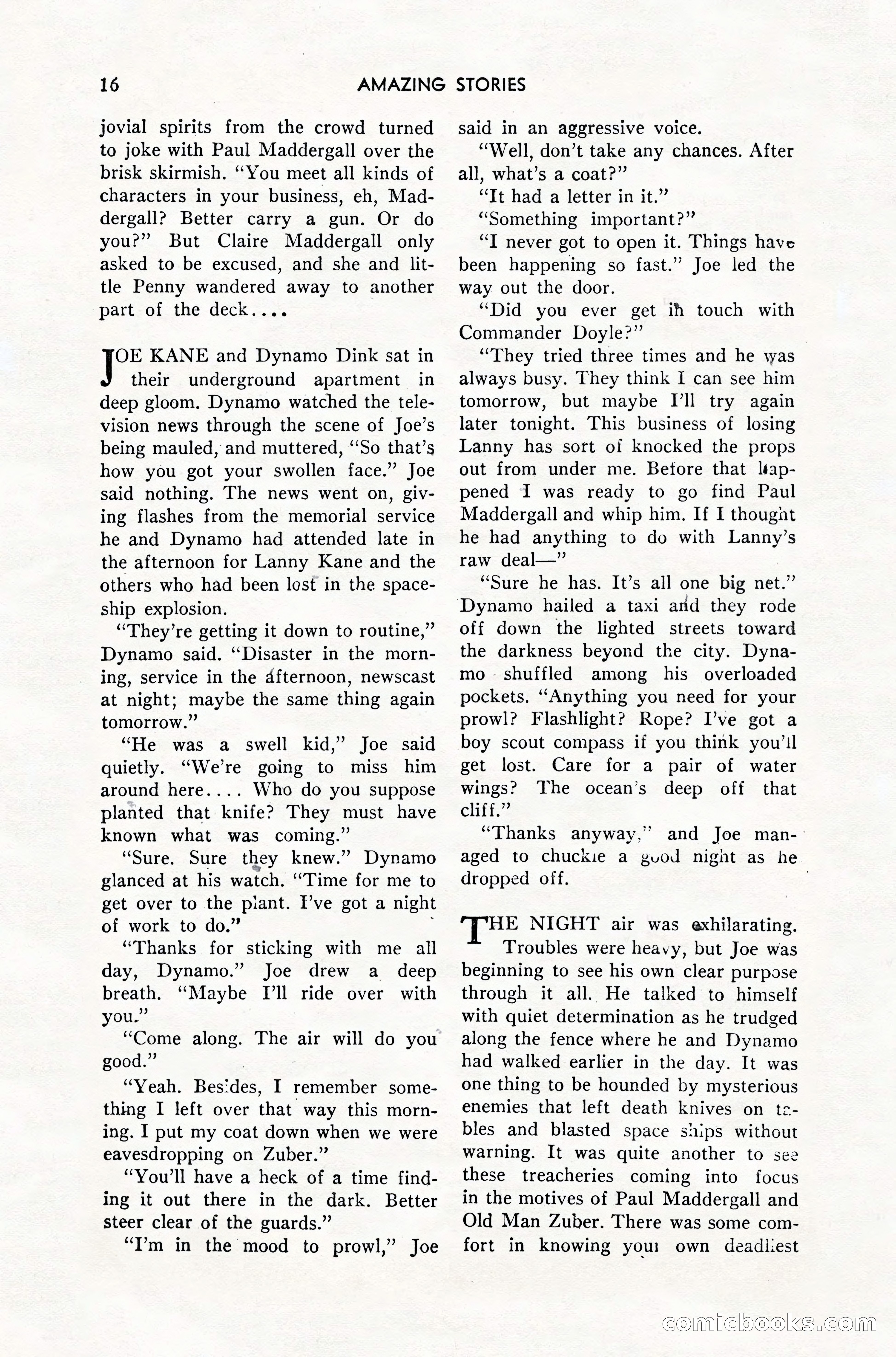 Amazing Stories, February 1952 — page 16 of 164