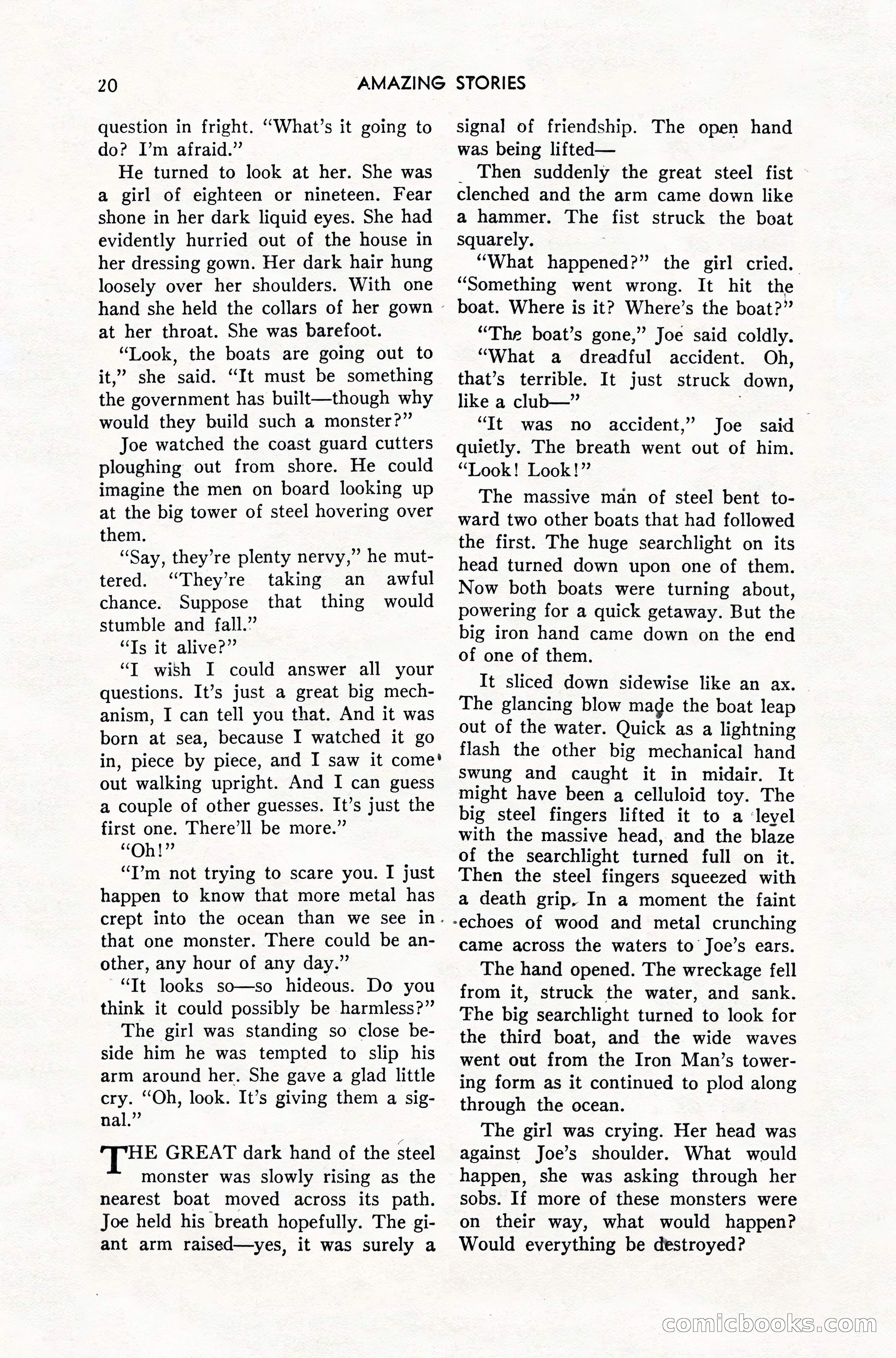Amazing Stories, February 1952 — page 20 of 164