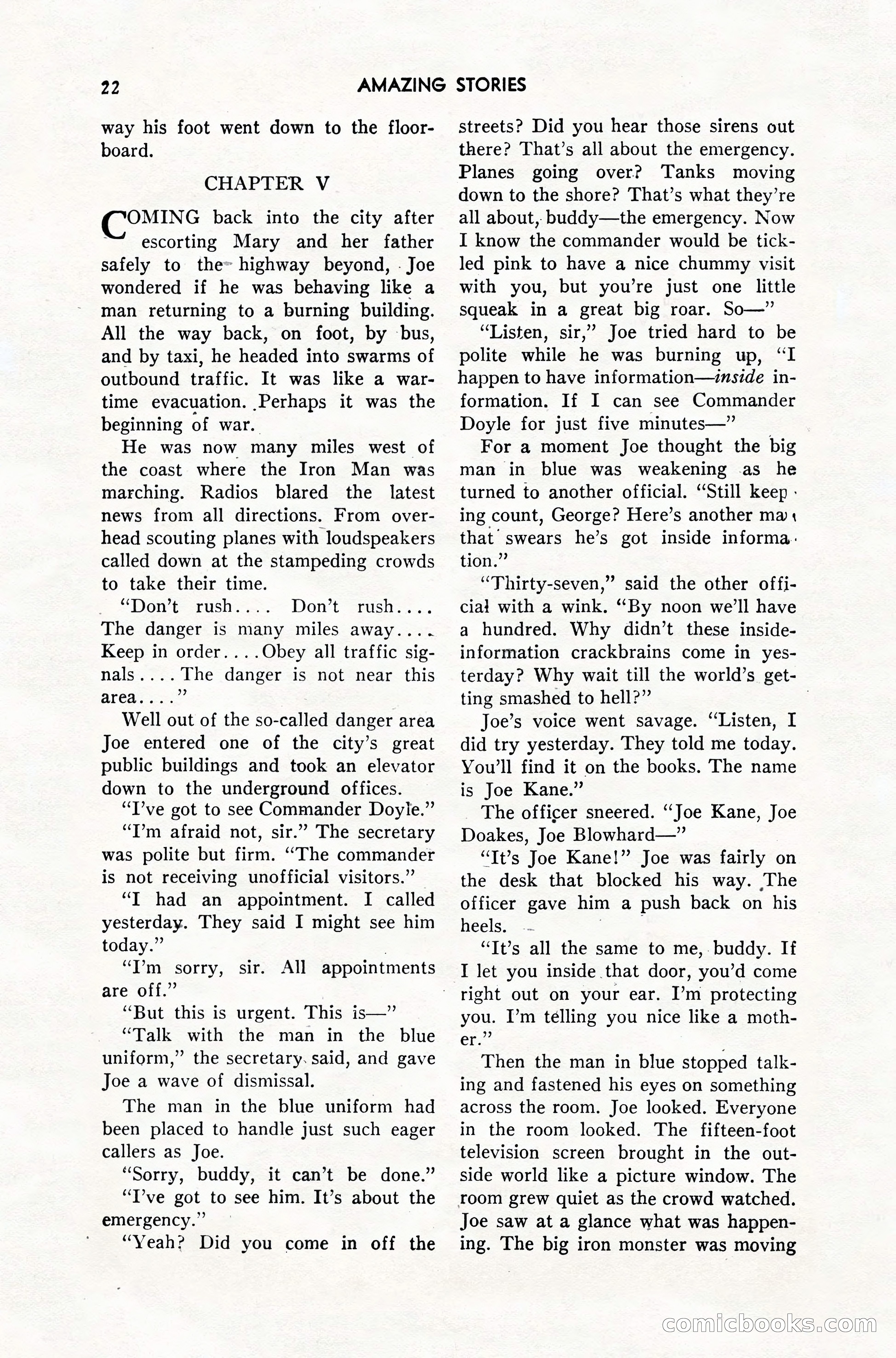Amazing Stories, February 1952 — page 22 of 164