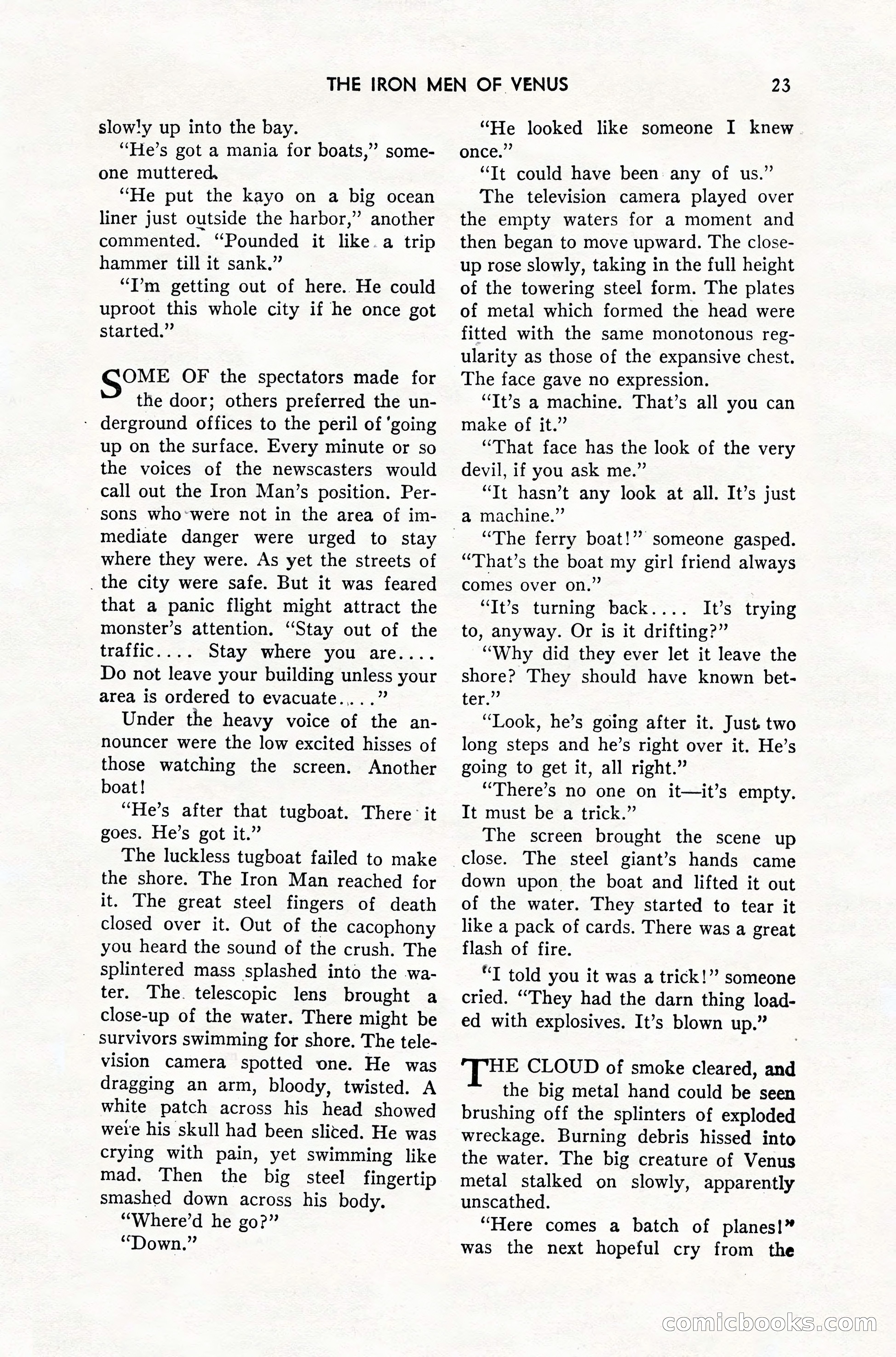 Amazing Stories, February 1952 — page 23 of 164