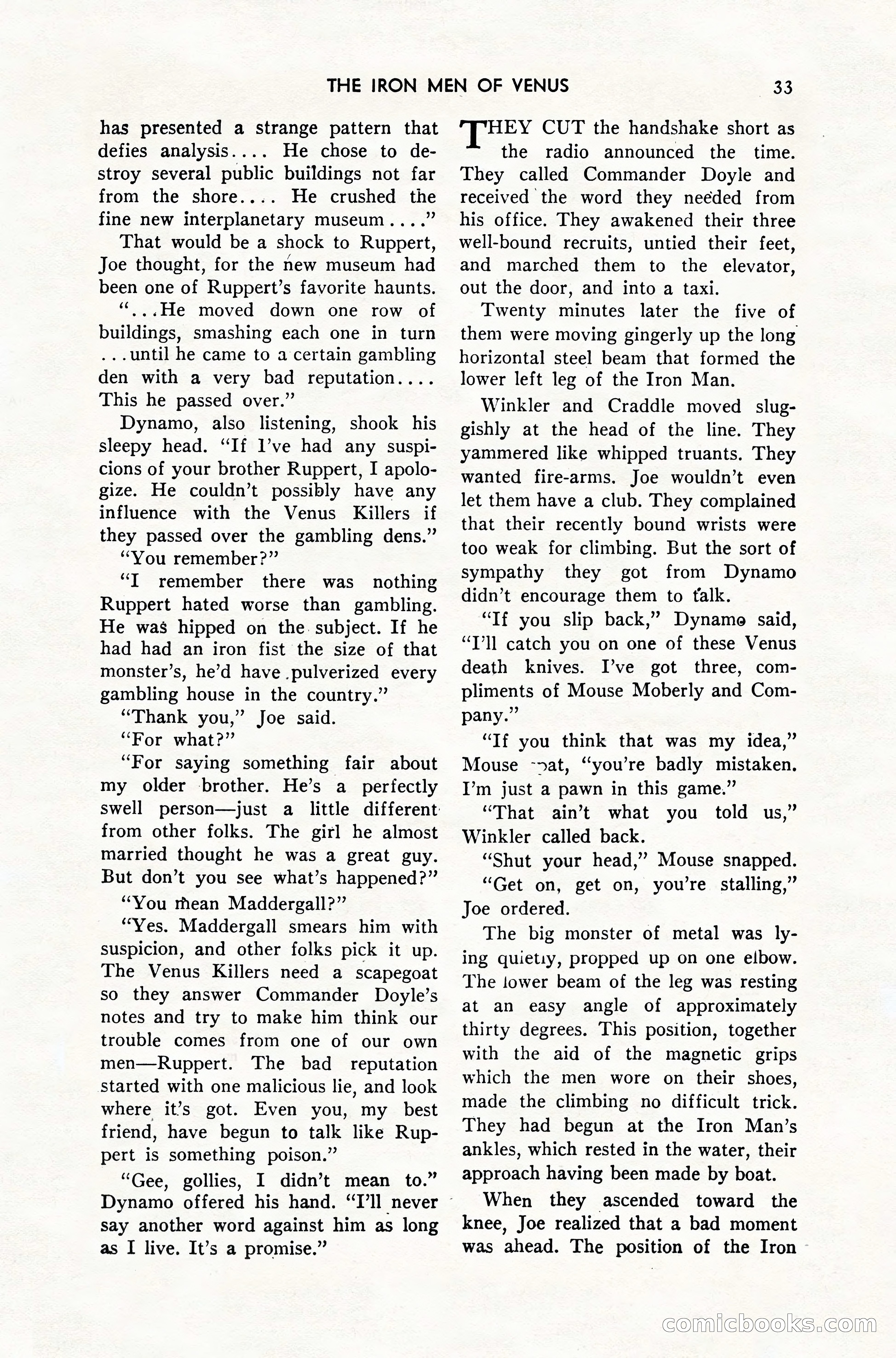 Amazing Stories, February 1952 — page 33 of 164