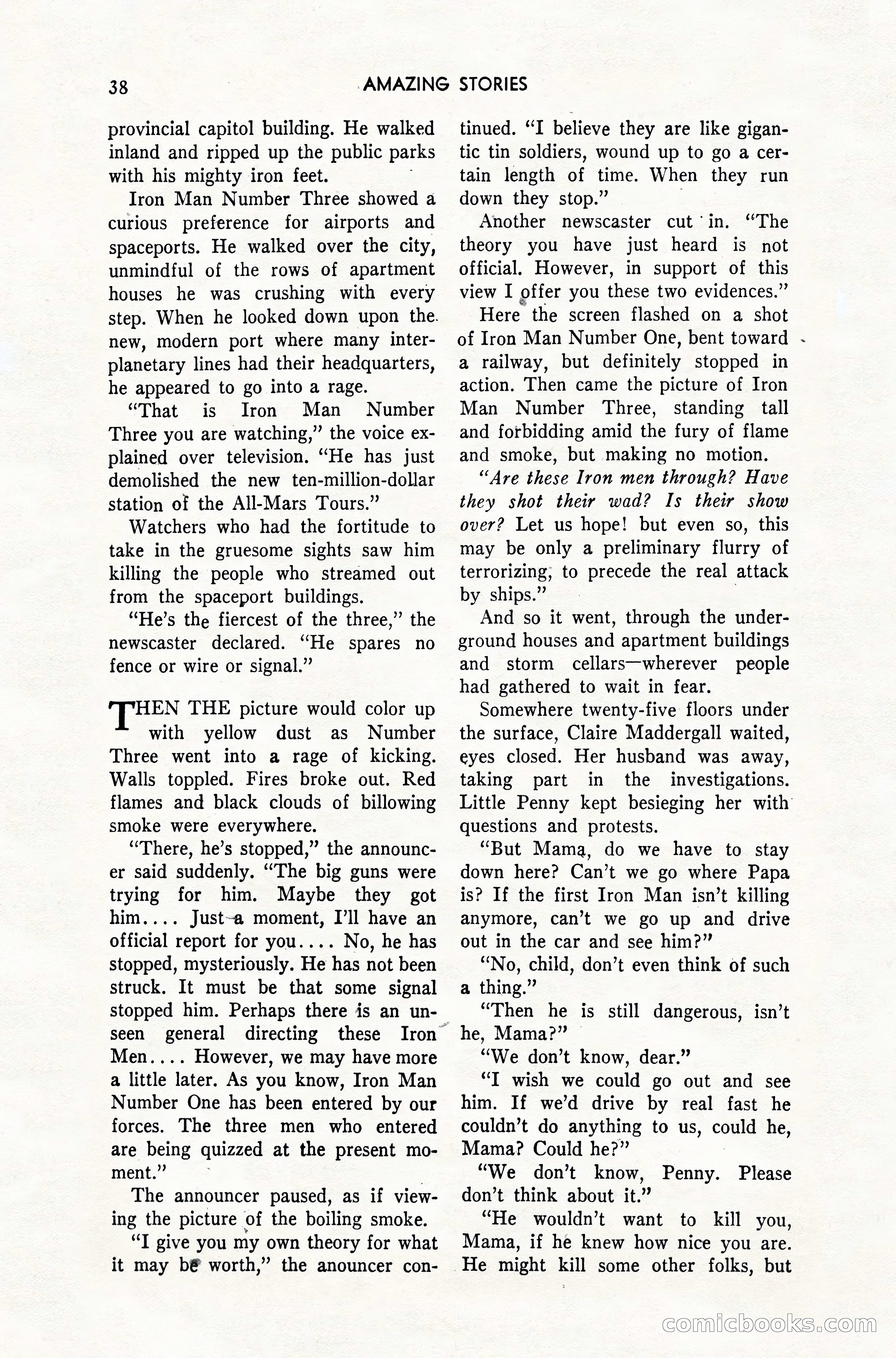 Amazing Stories, February 1952 — page 38 of 164