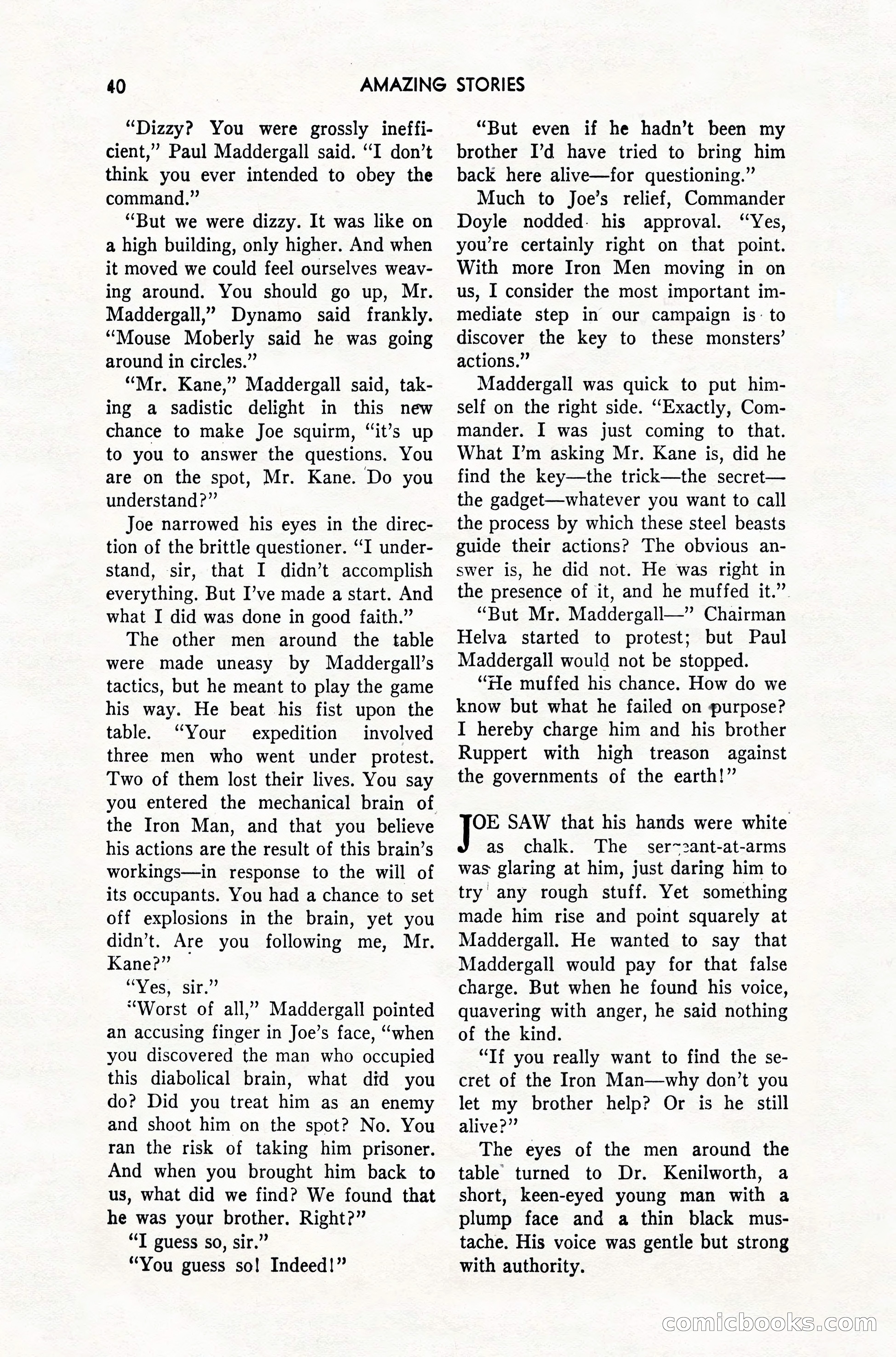 Amazing Stories, February 1952 — page 40 of 164