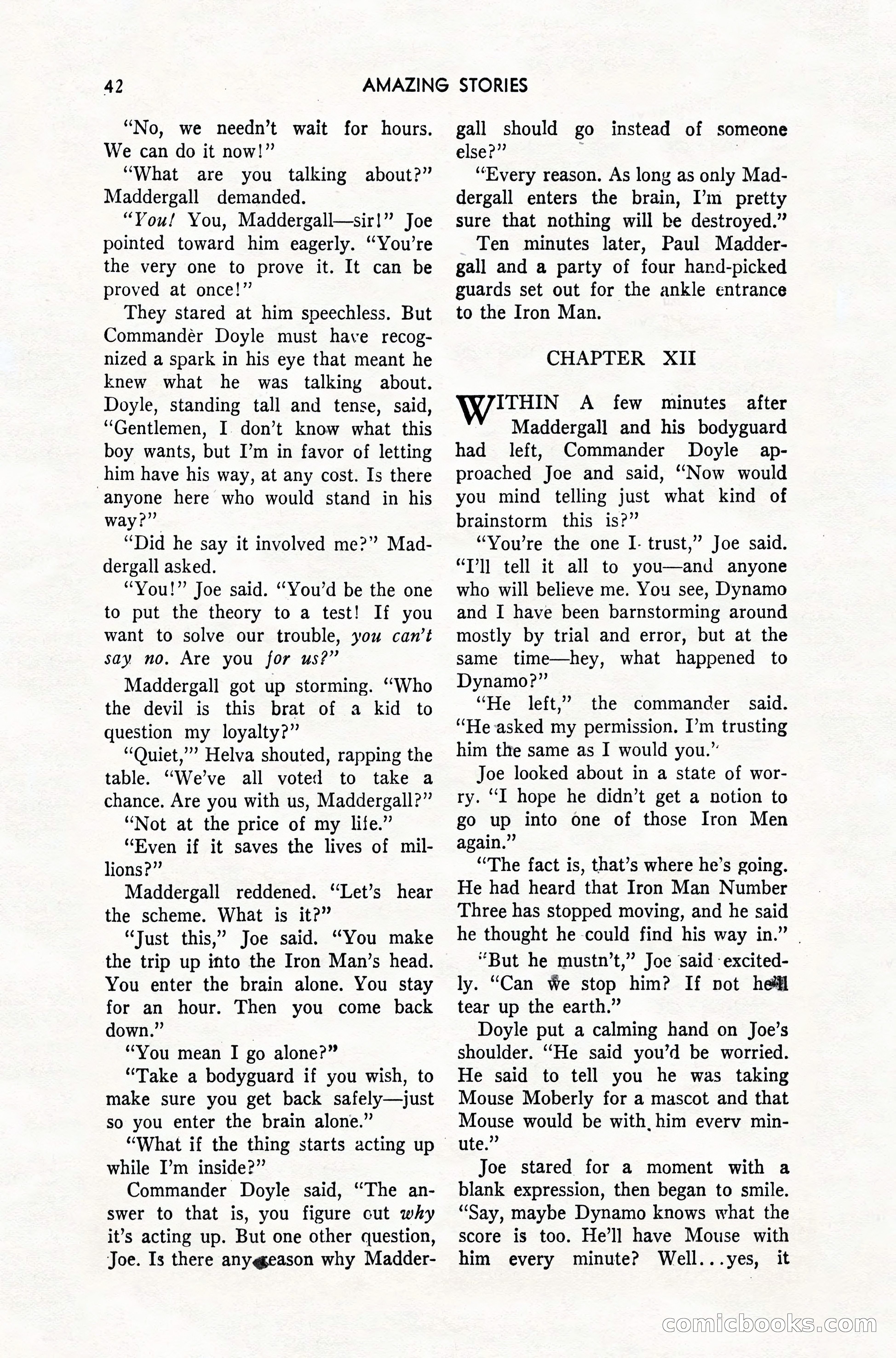 Amazing Stories, February 1952 — page 42 of 164