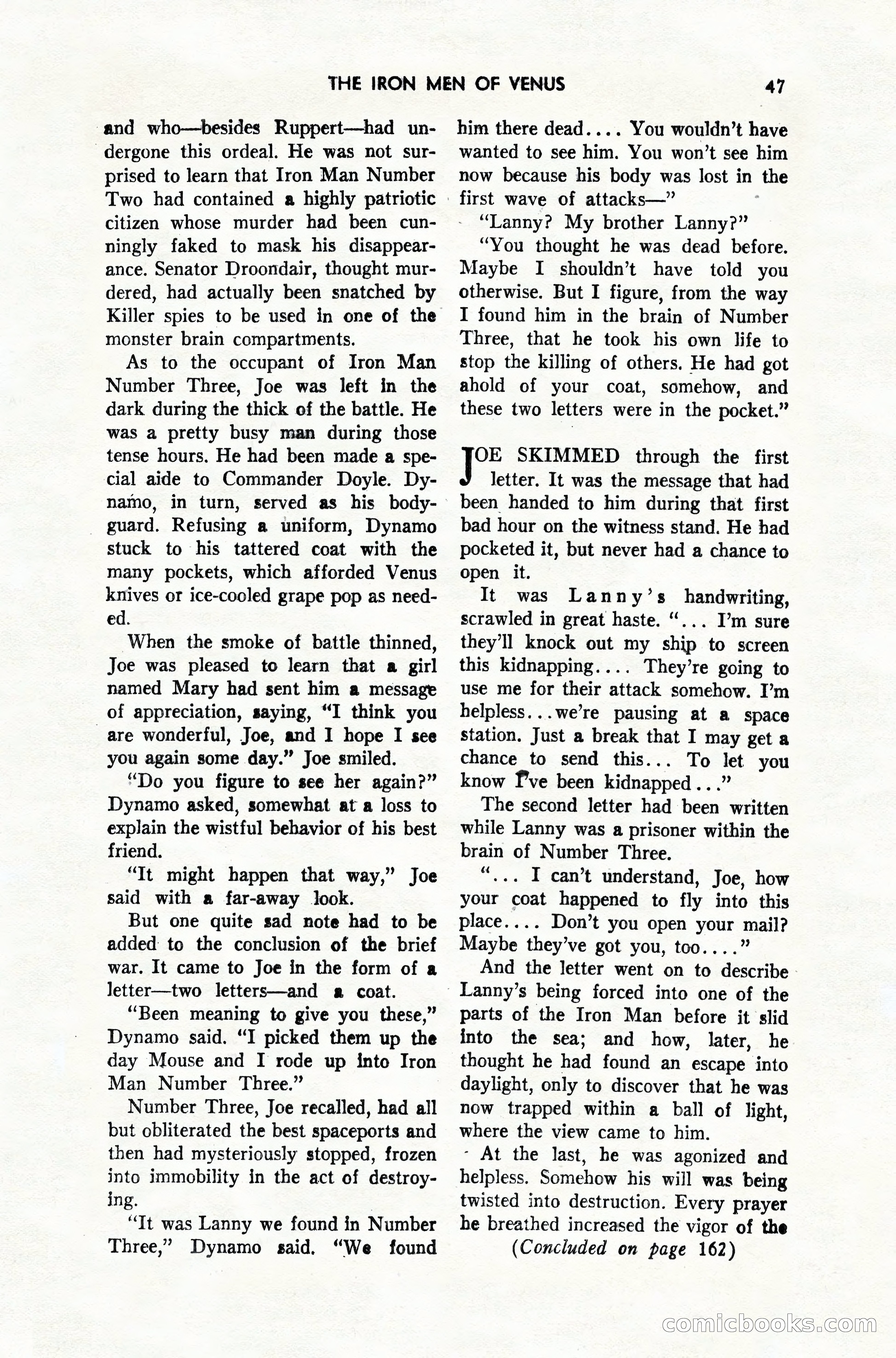 Amazing Stories, February 1952 — page 47 of 164