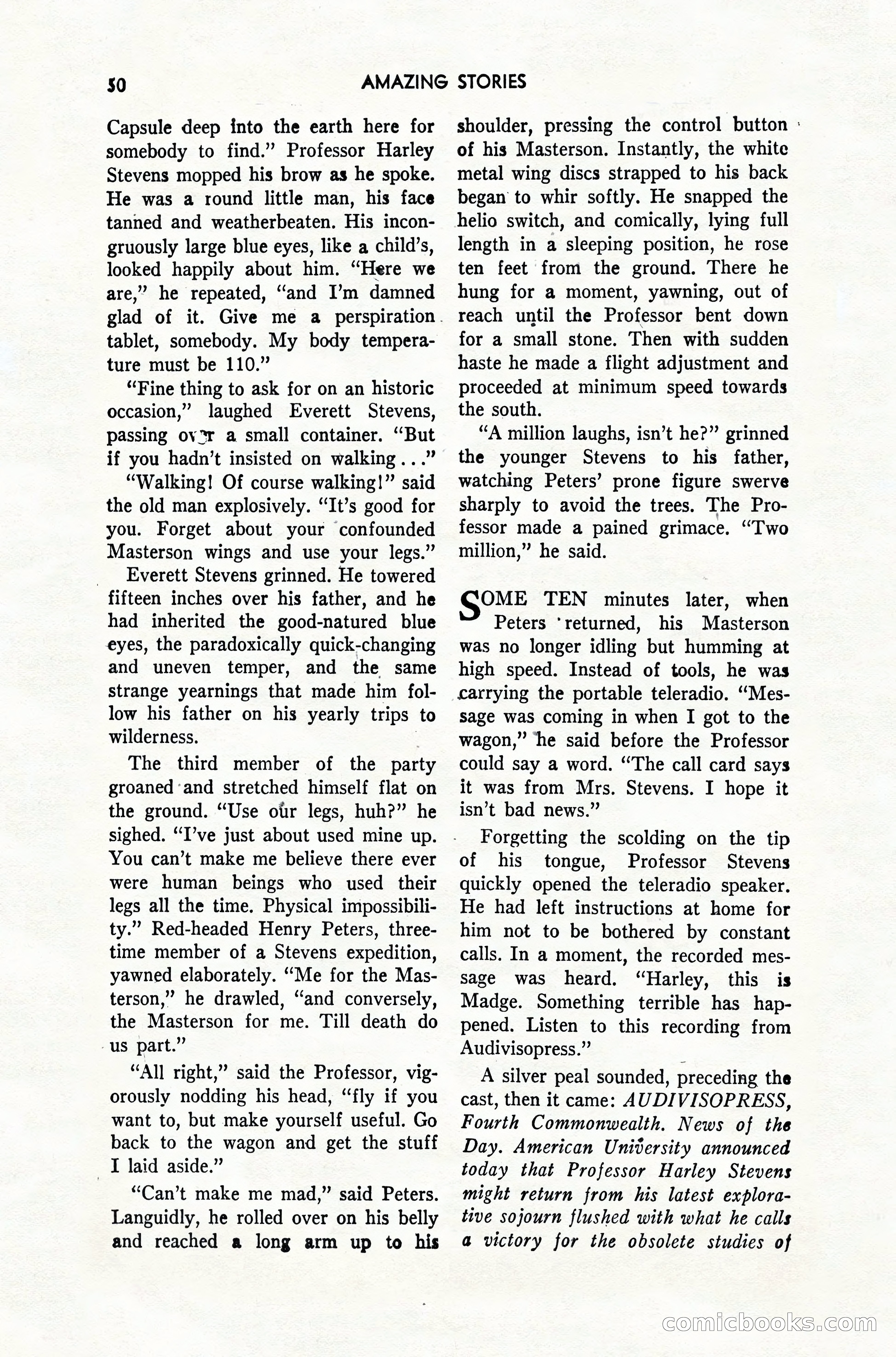 Amazing Stories, February 1952 — page 50 of 164