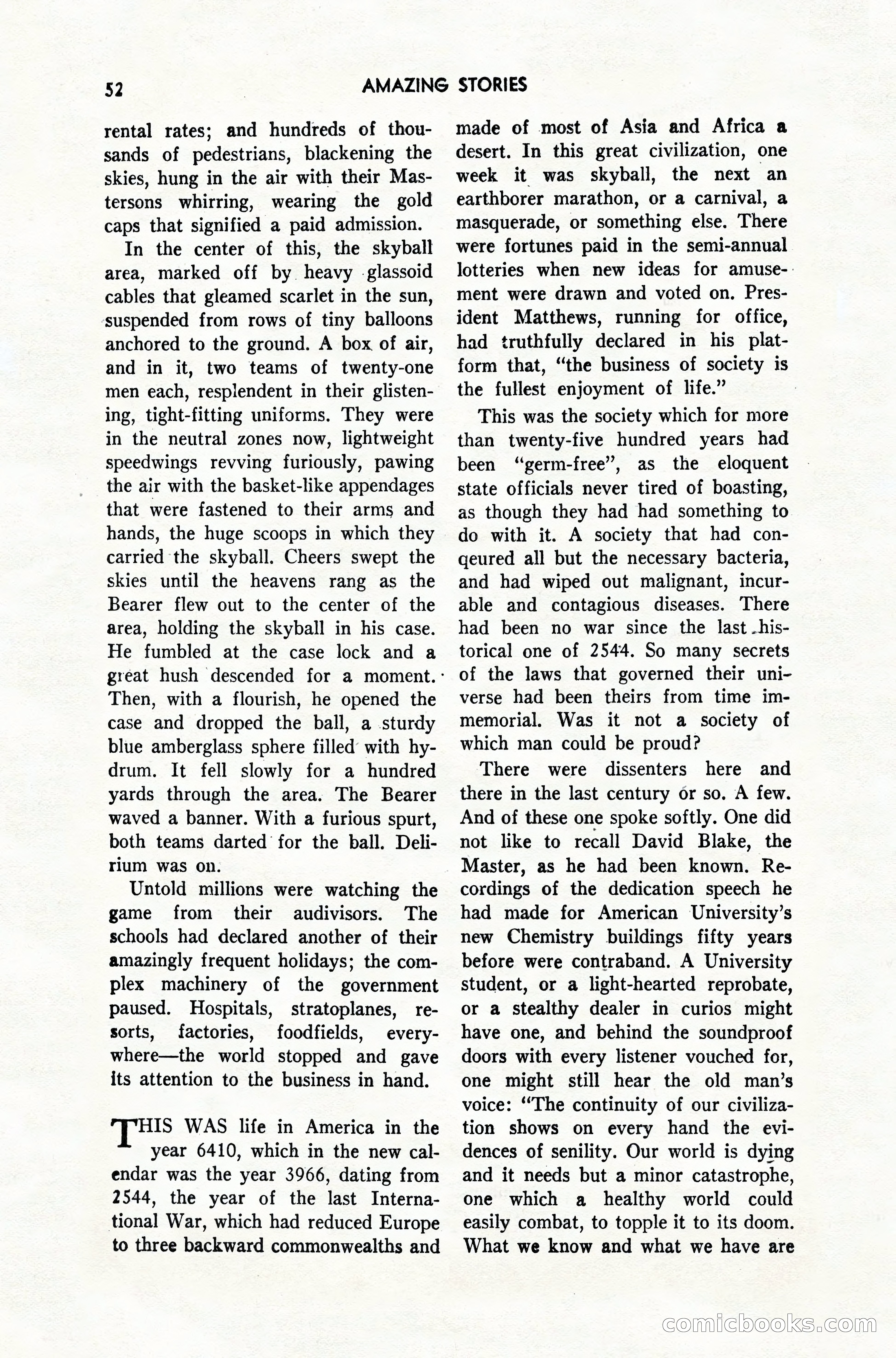 Amazing Stories, February 1952 — page 52 of 164