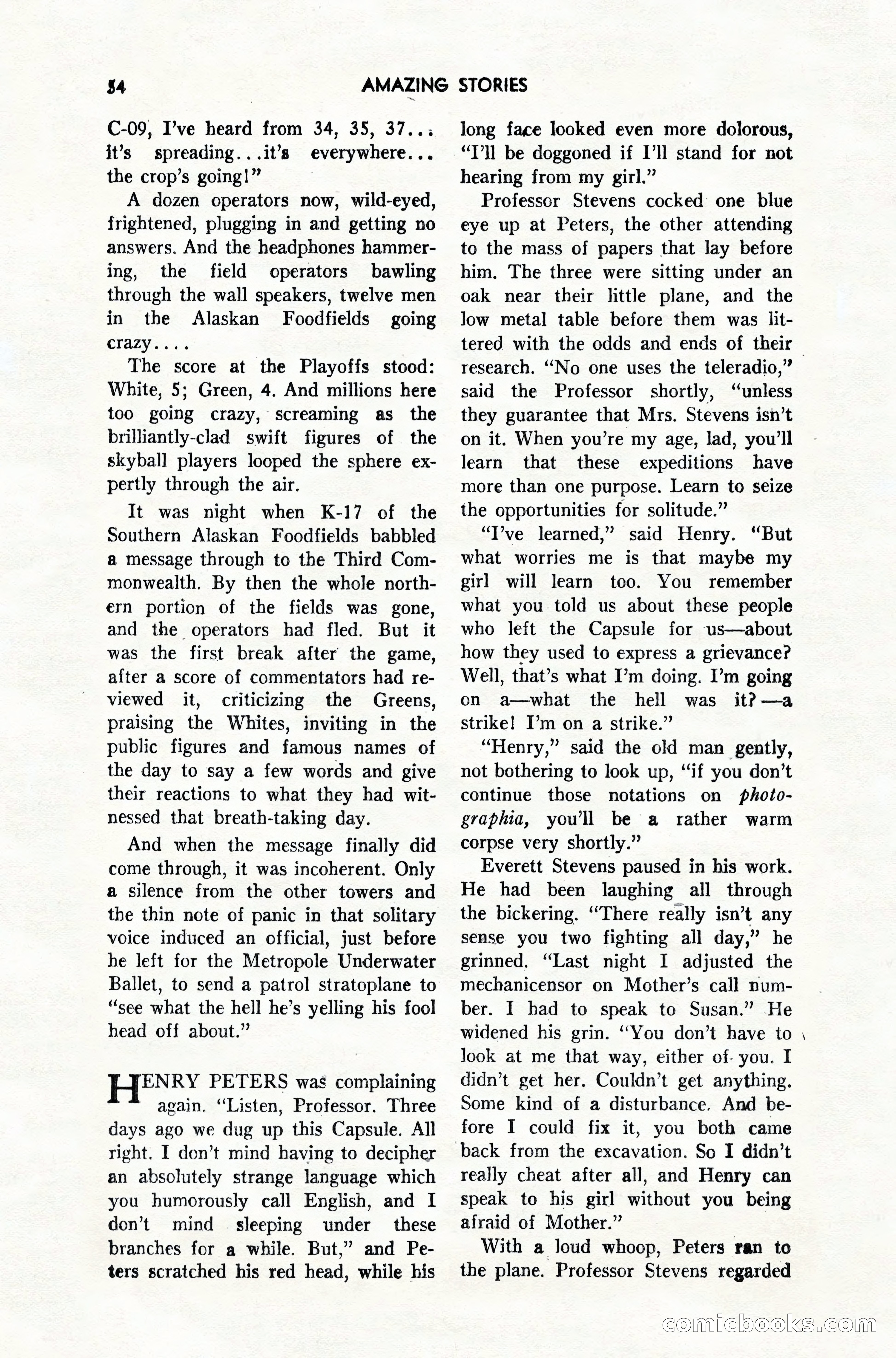 Amazing Stories, February 1952 — page 54 of 164