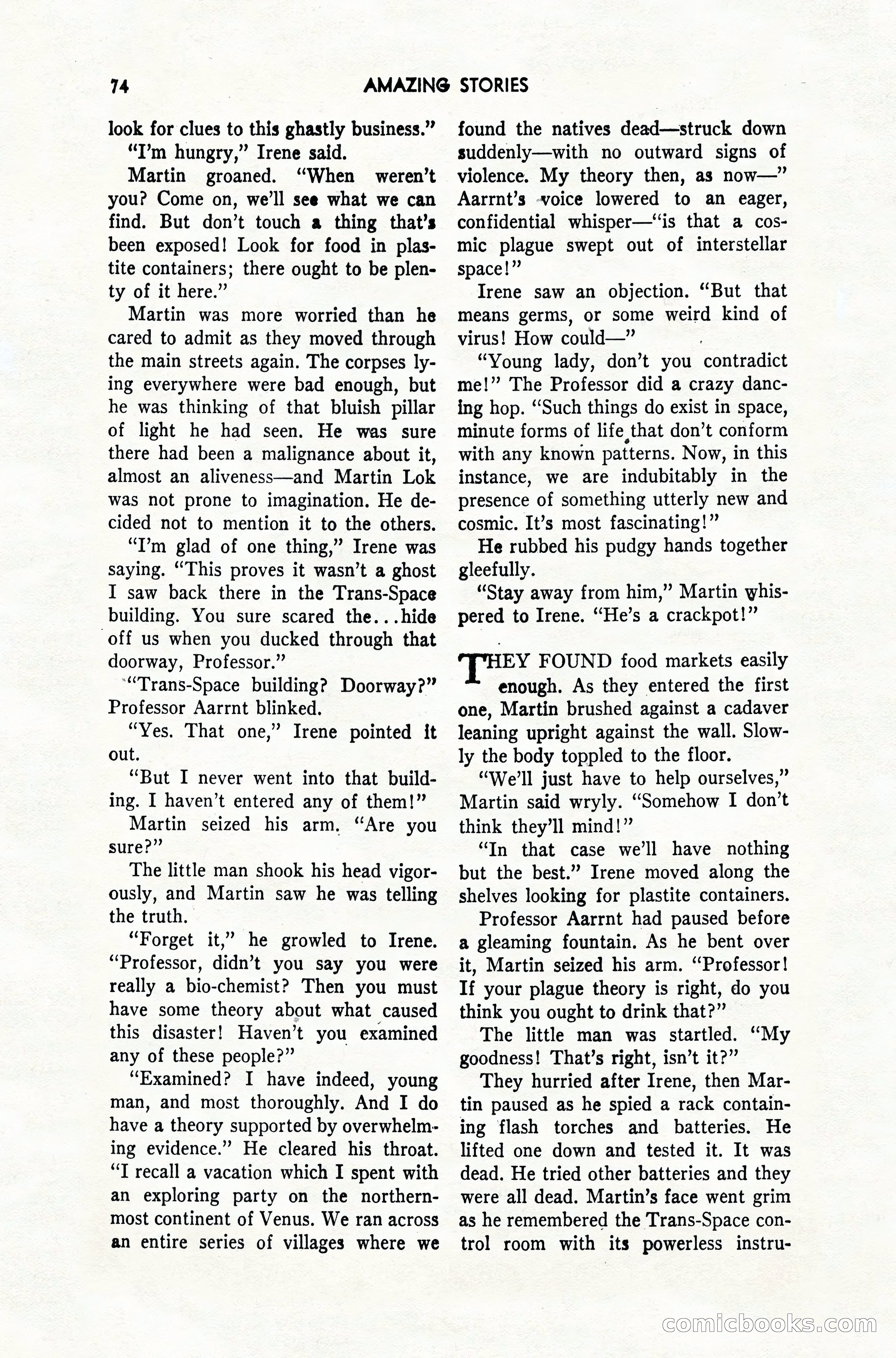 Amazing Stories, February 1952 — page 74 of 164