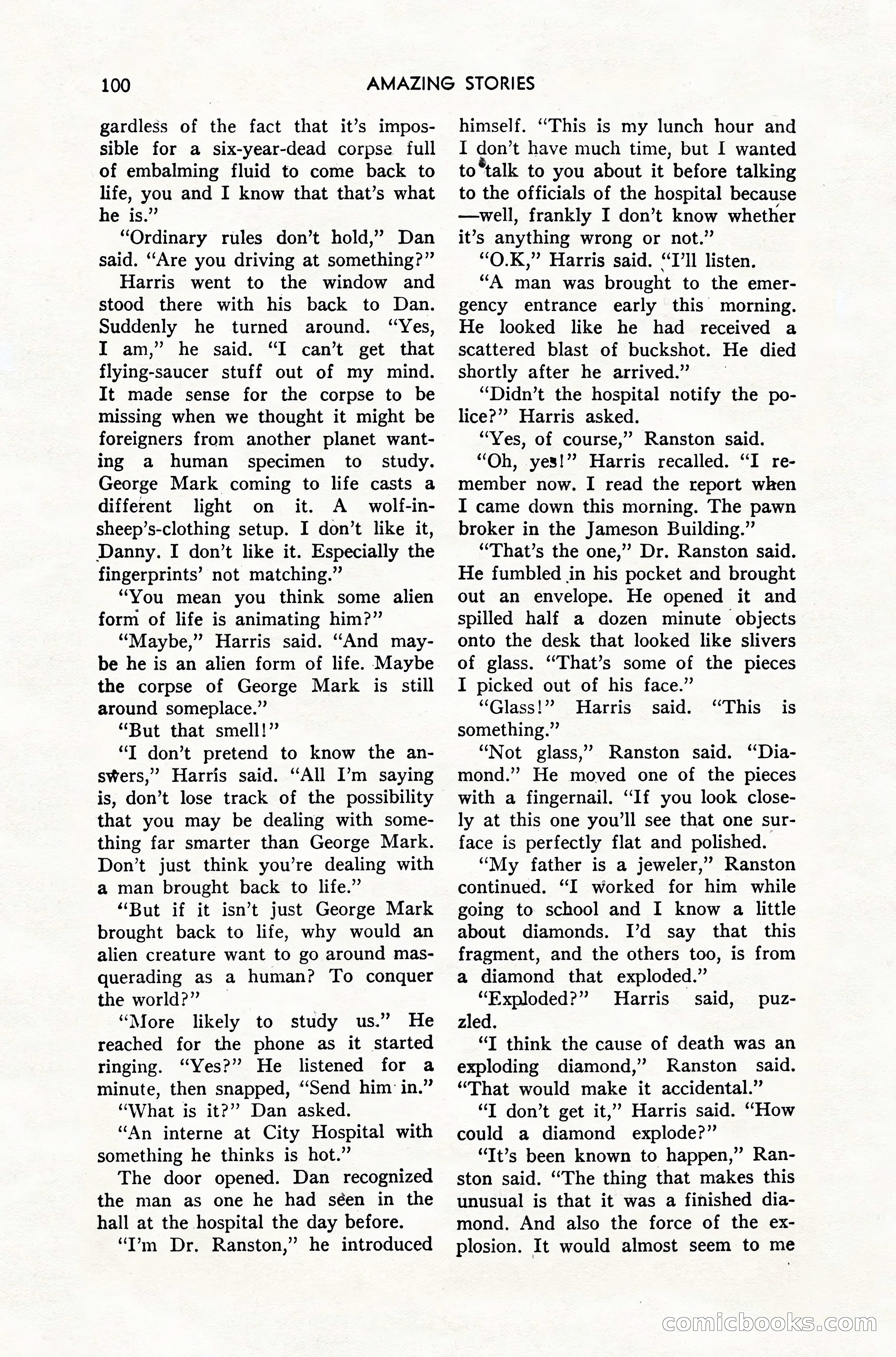 Amazing Stories, February 1952 — page 100 of 164