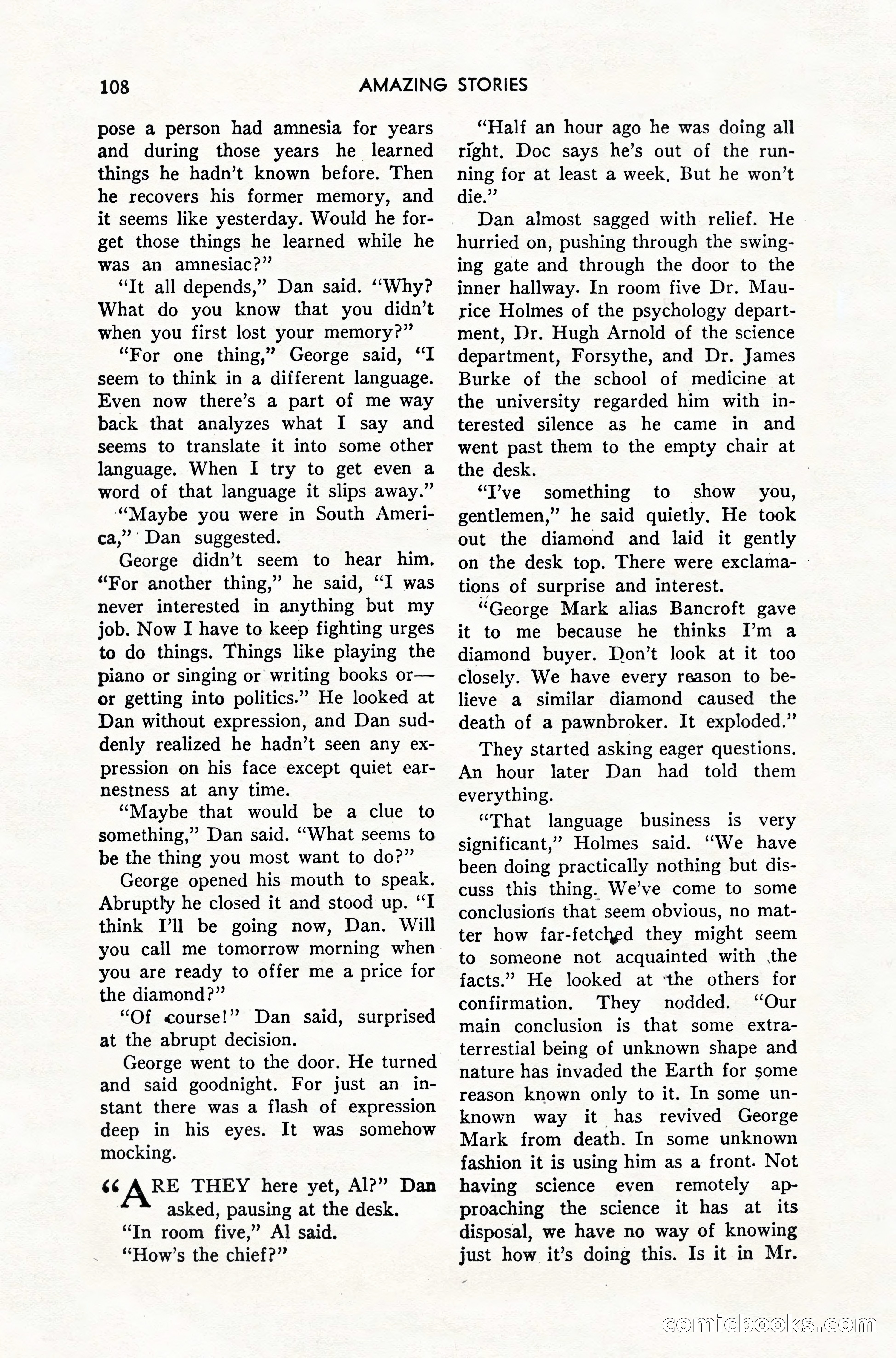 Amazing Stories, February 1952 — page 108 of 164