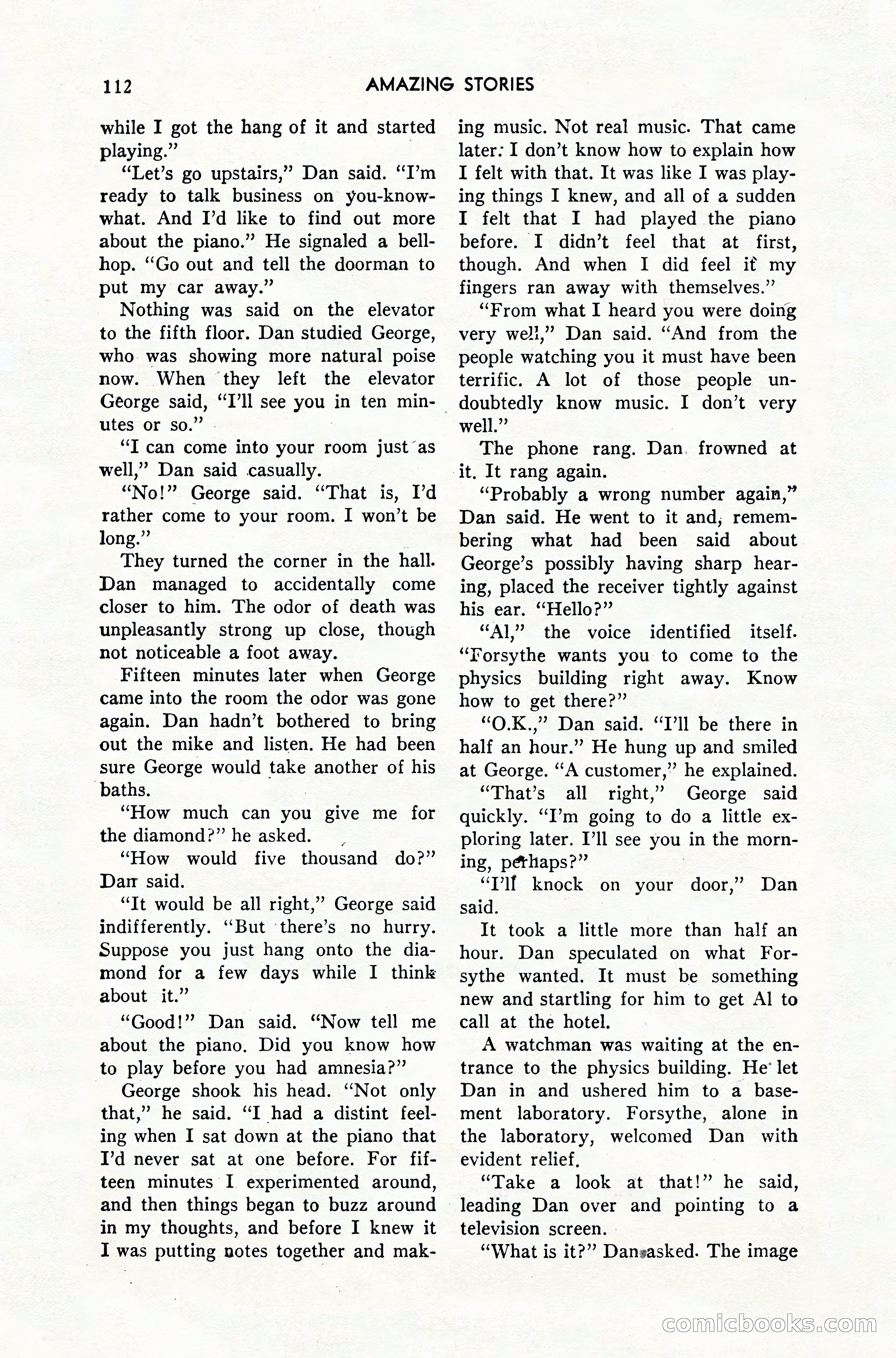 Amazing Stories, February 1952 — page 112 of 164