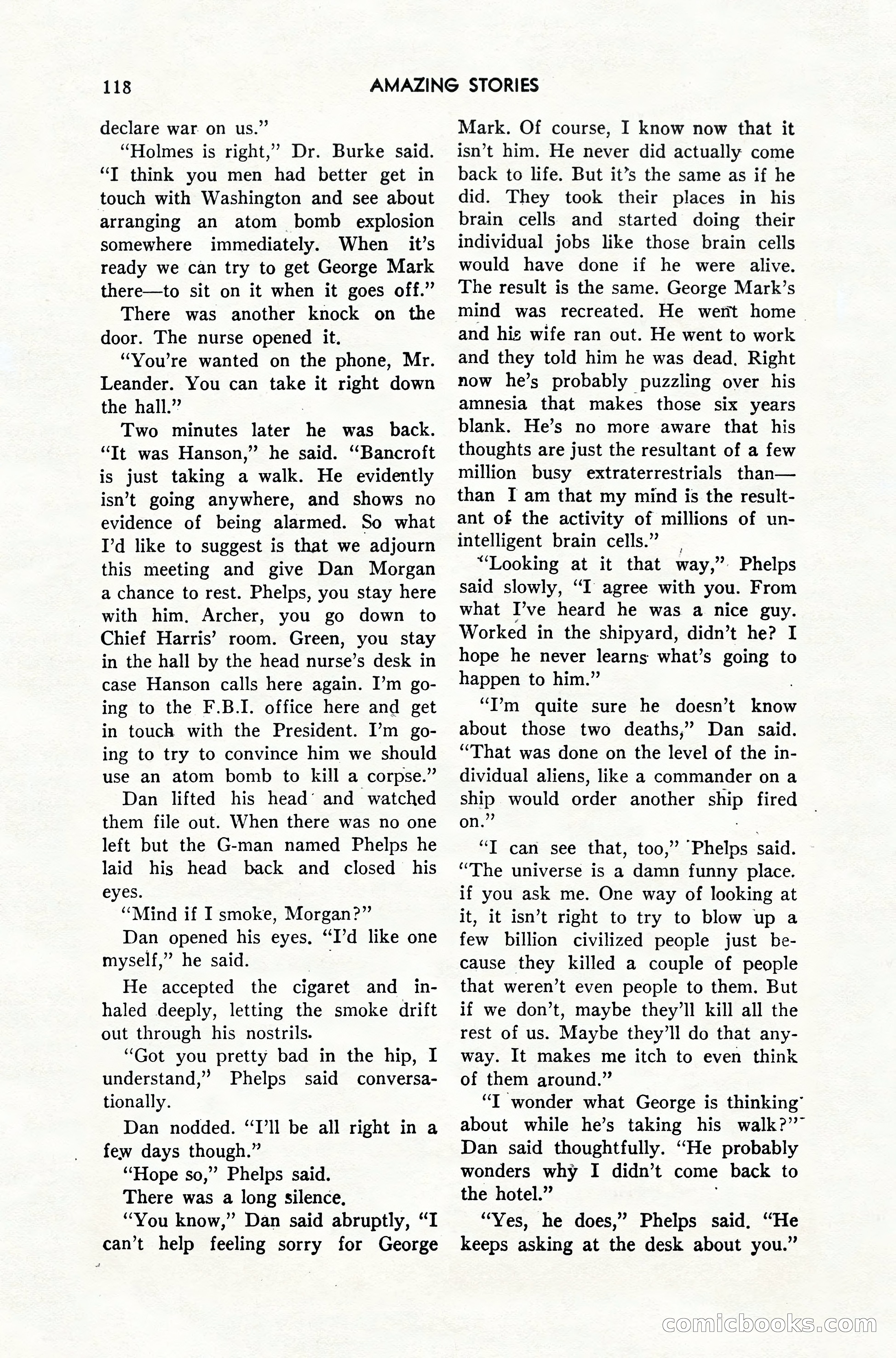 Amazing Stories, February 1952 — page 118 of 164