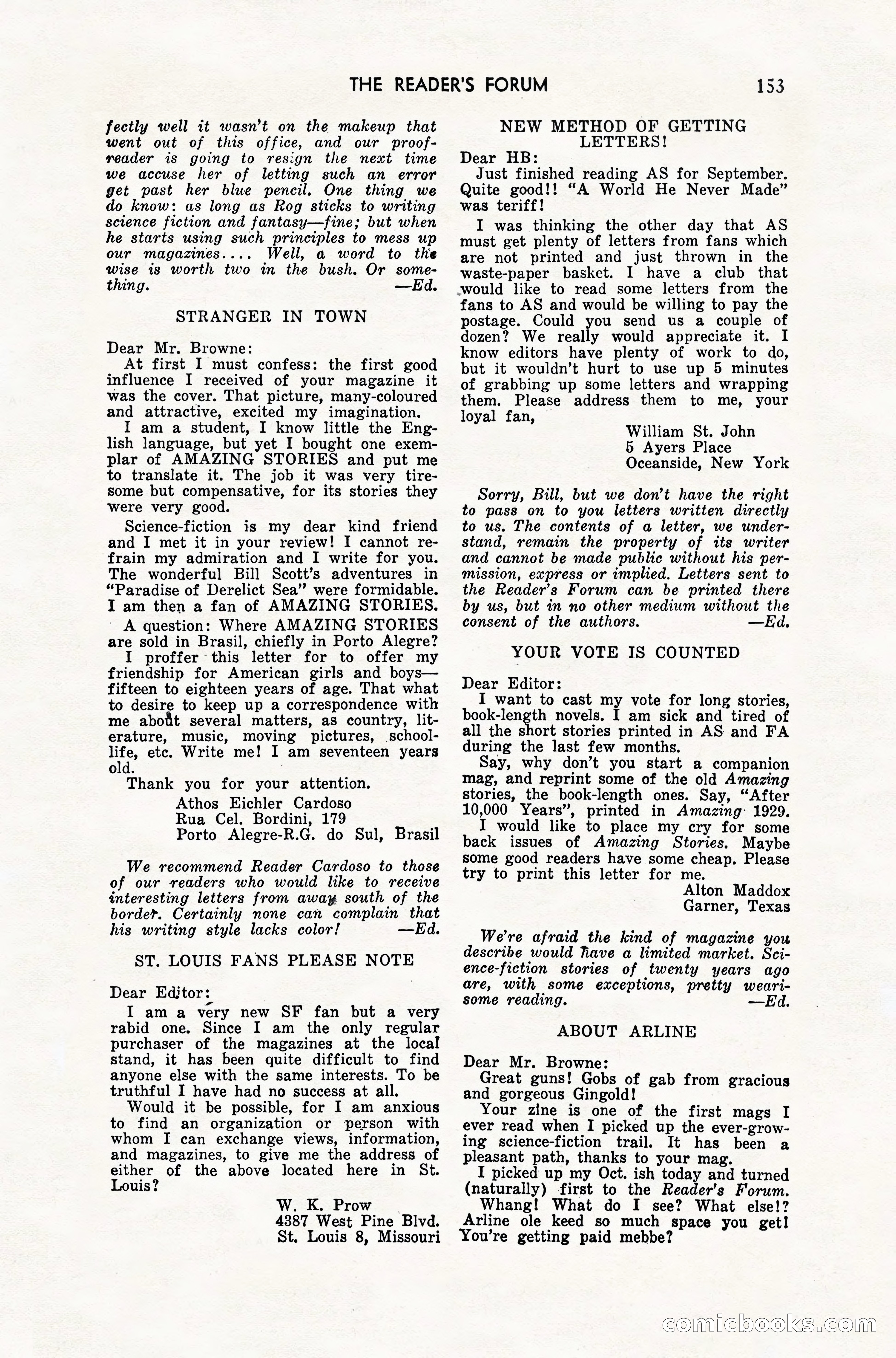 Amazing Stories, February 1952 — page 153 of 164