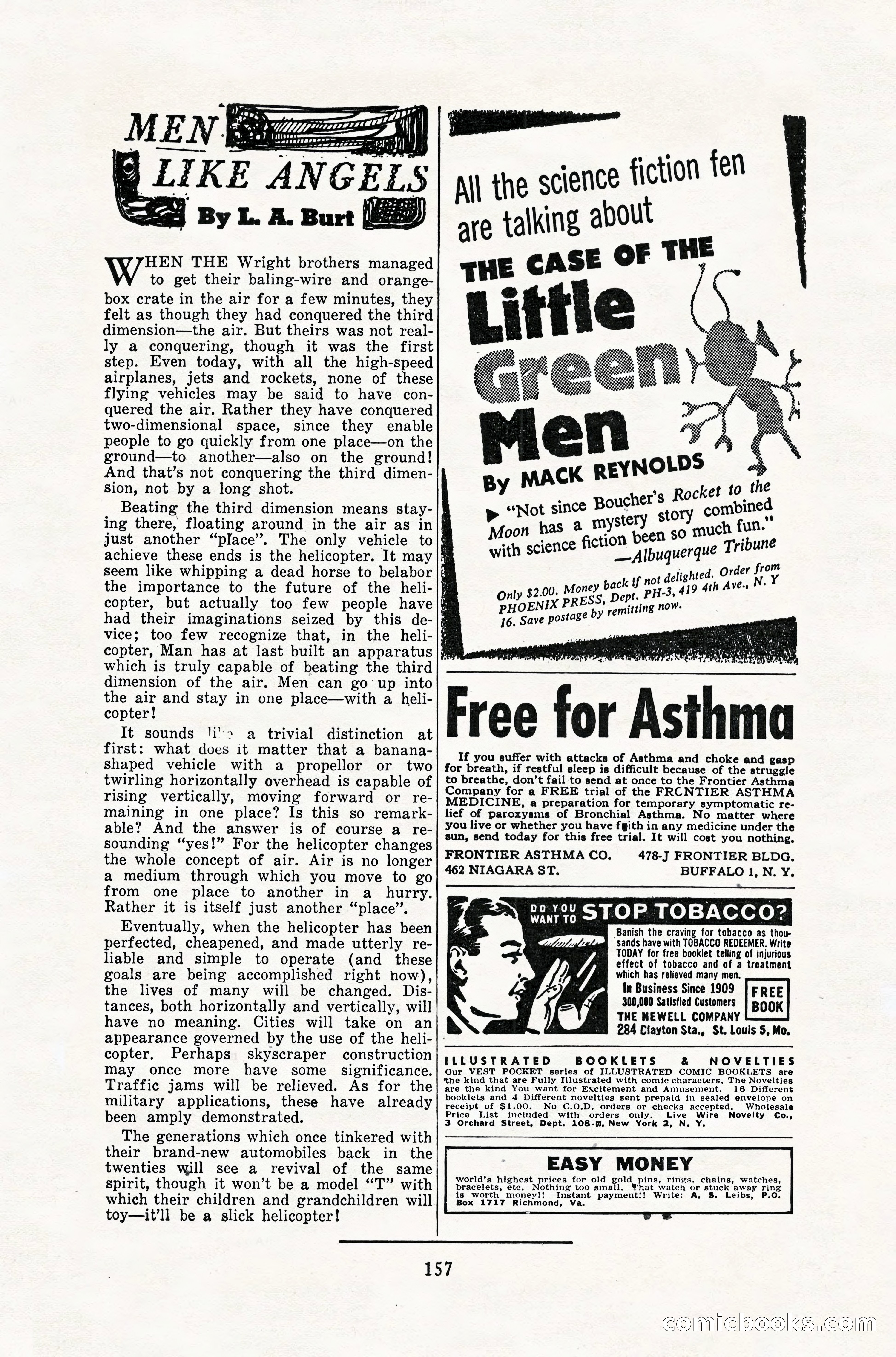 Amazing Stories, February 1952 — page 157 of 164