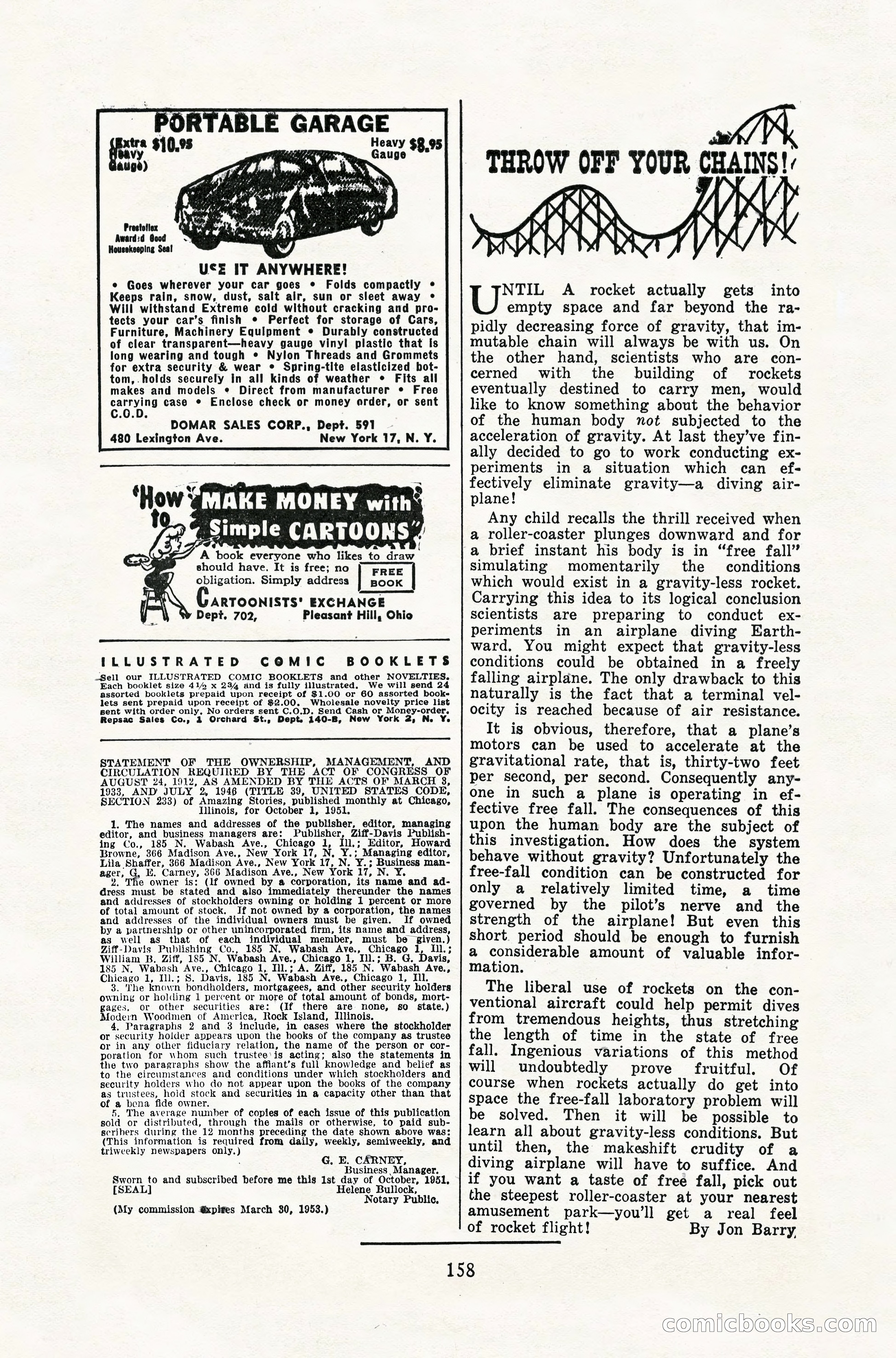 Amazing Stories, February 1952 — page 158 of 164