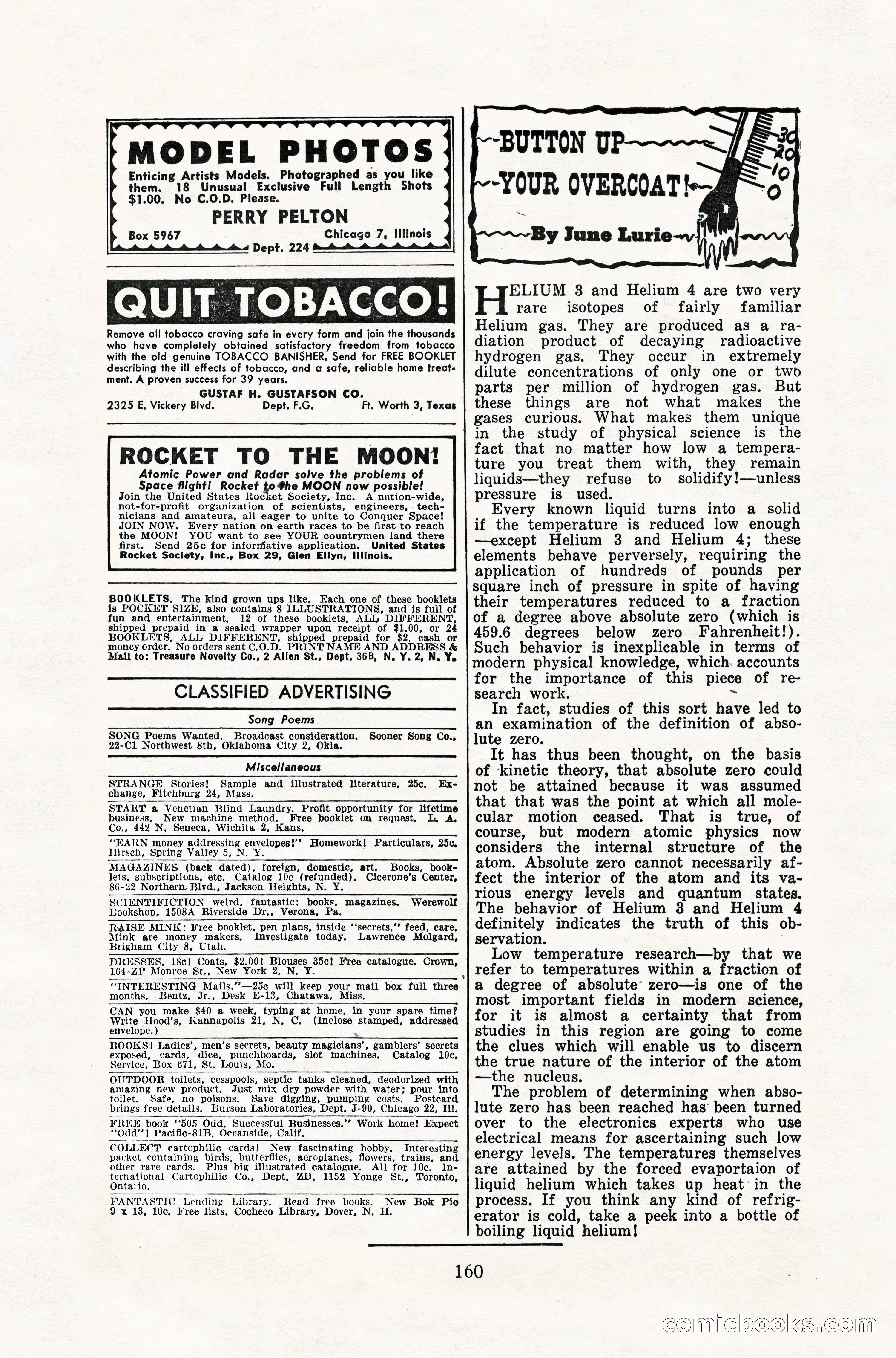 Amazing Stories, February 1952 — page 160 of 164