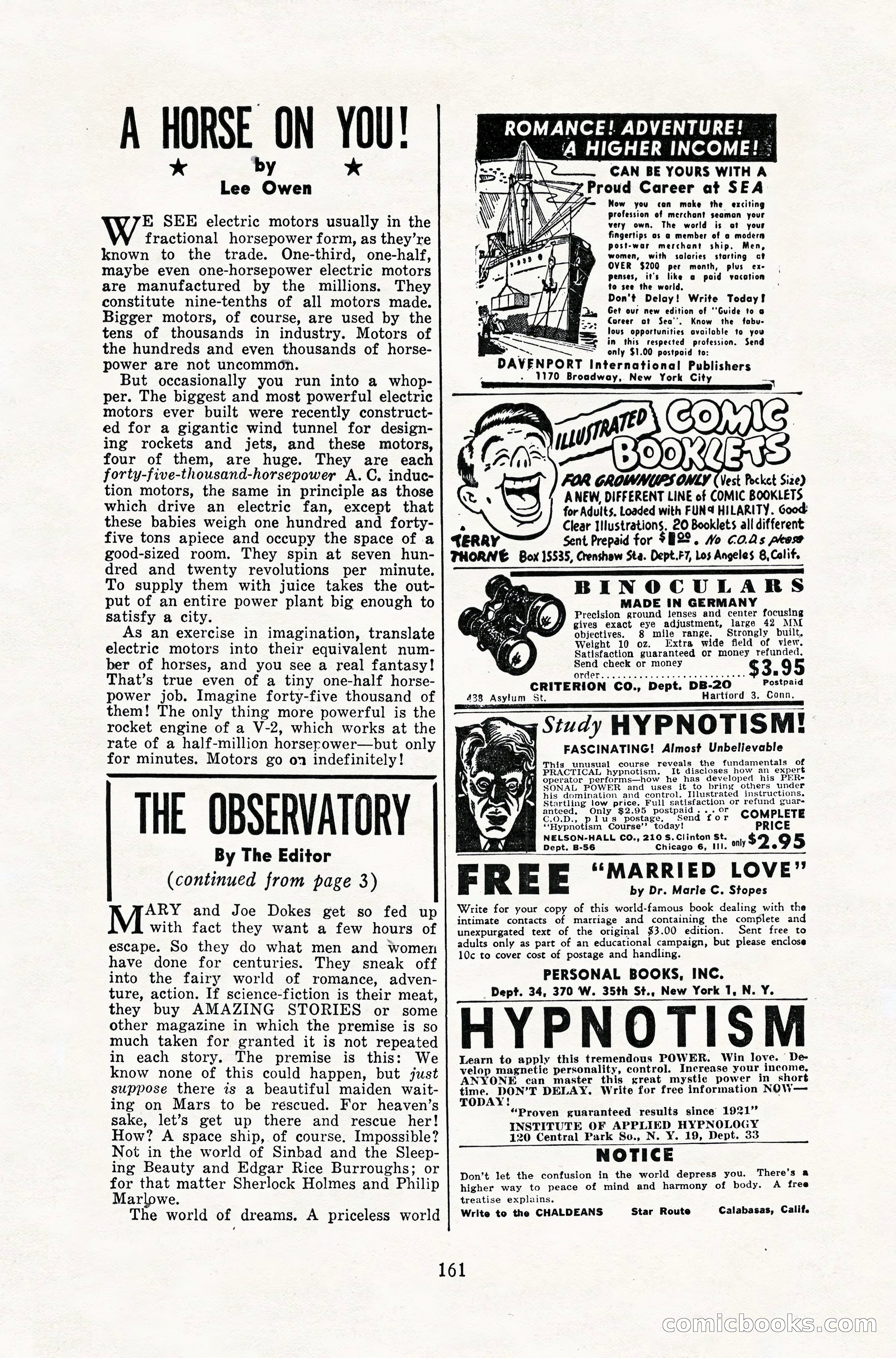 Amazing Stories, February 1952 — page 161 of 164