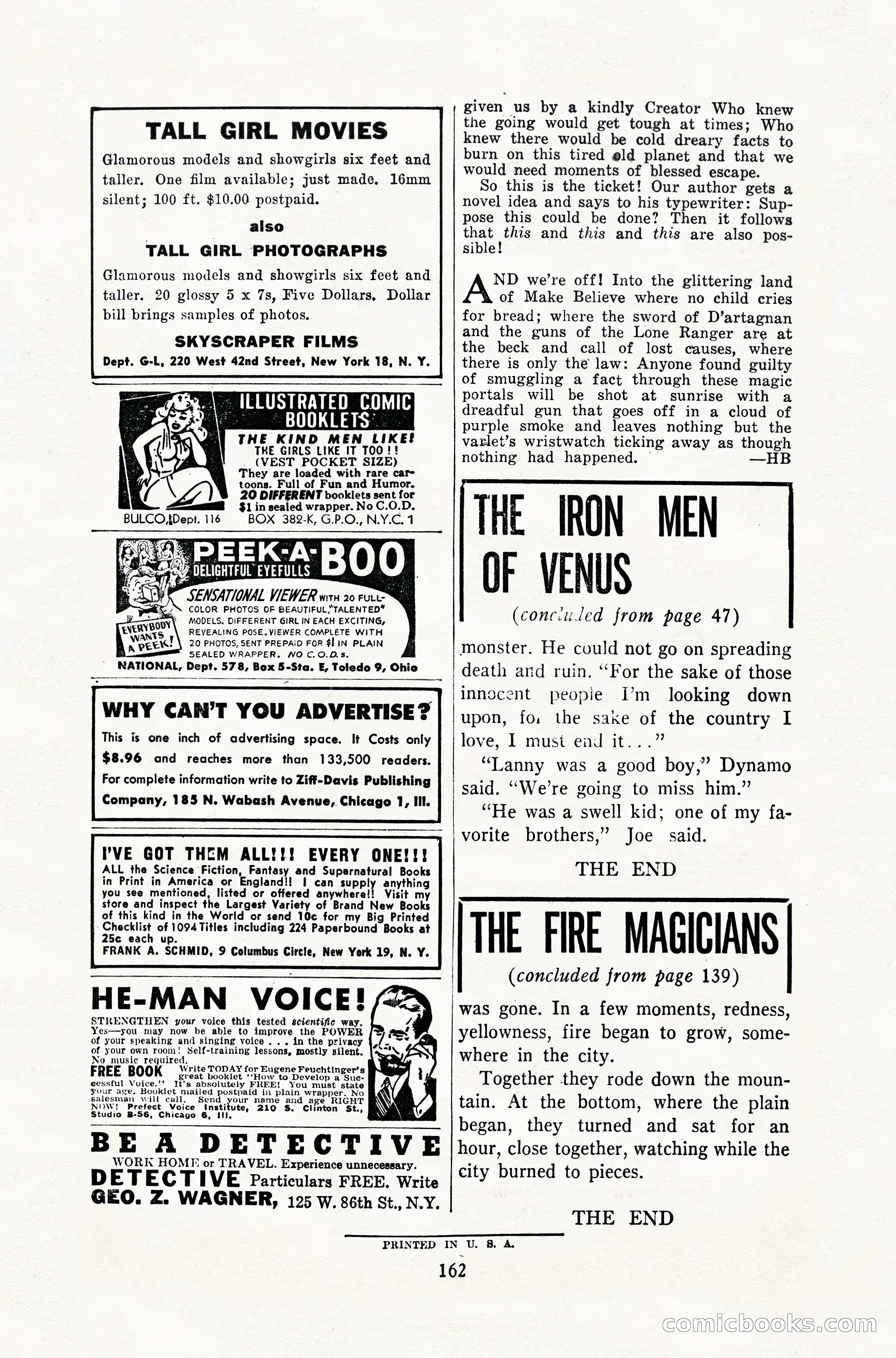 Amazing Stories, February 1952 — page 162 of 164