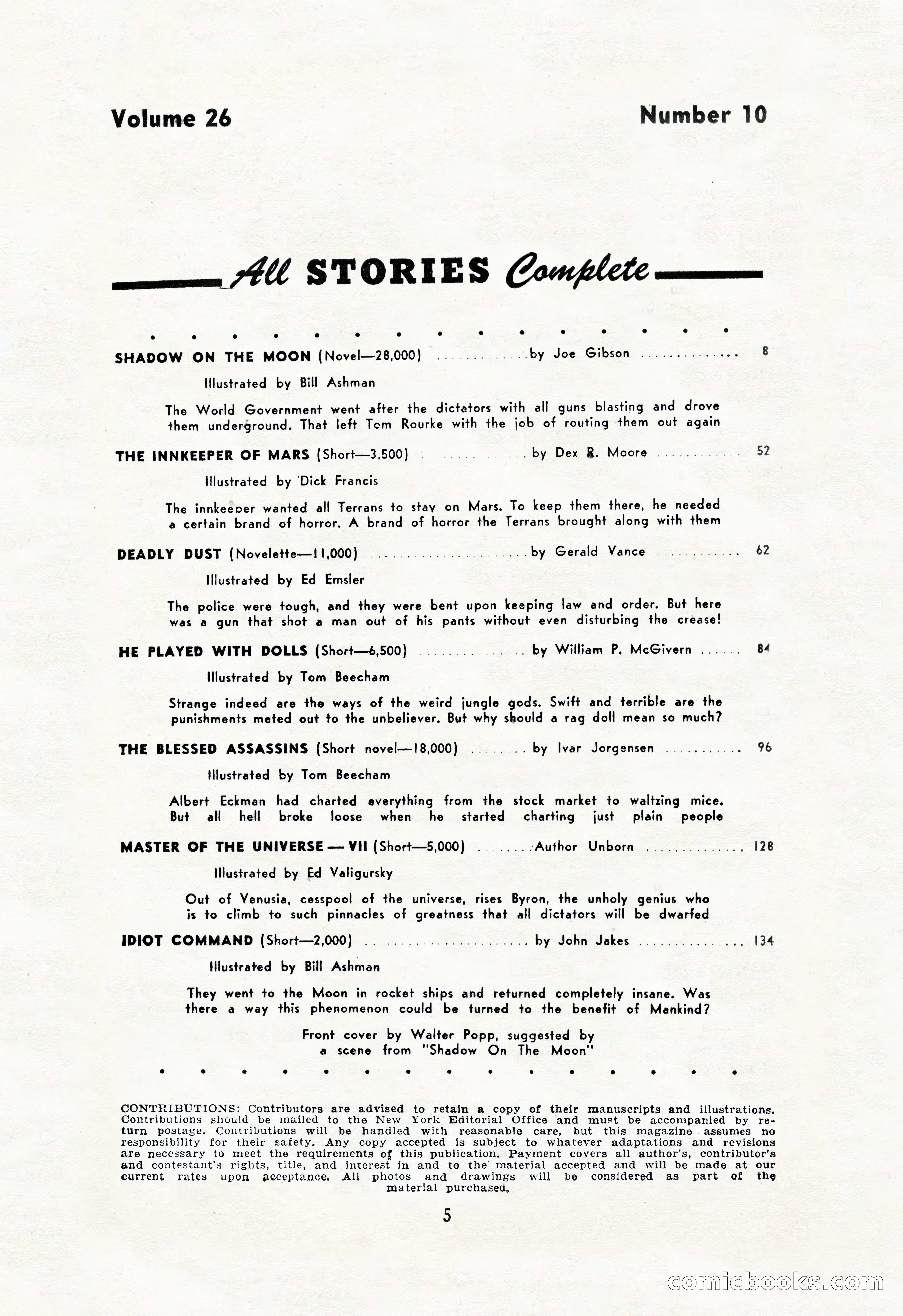 Amazing Stories, October 1952 — page 5 of 164