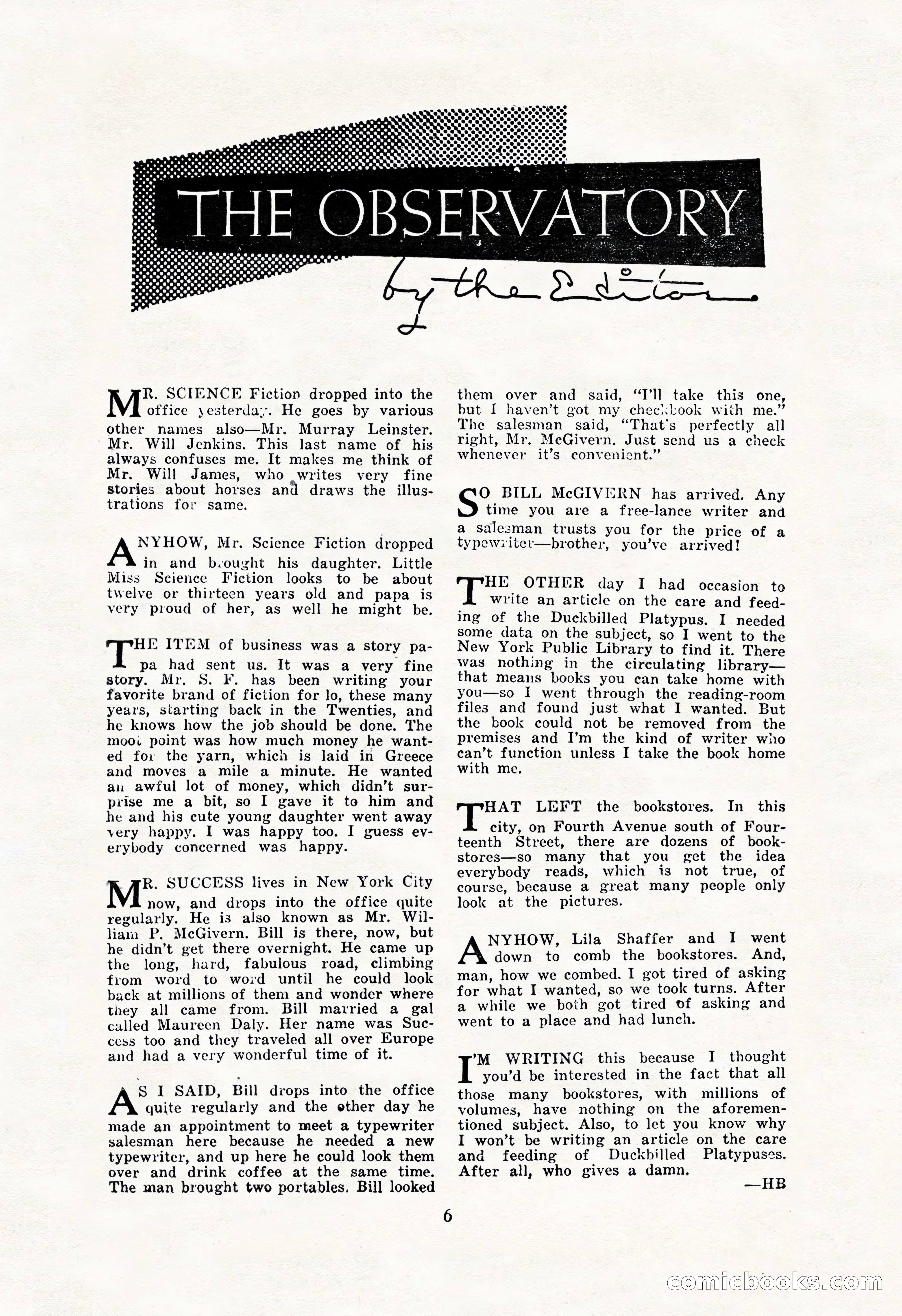 Amazing Stories, October 1952 — page 6 of 164