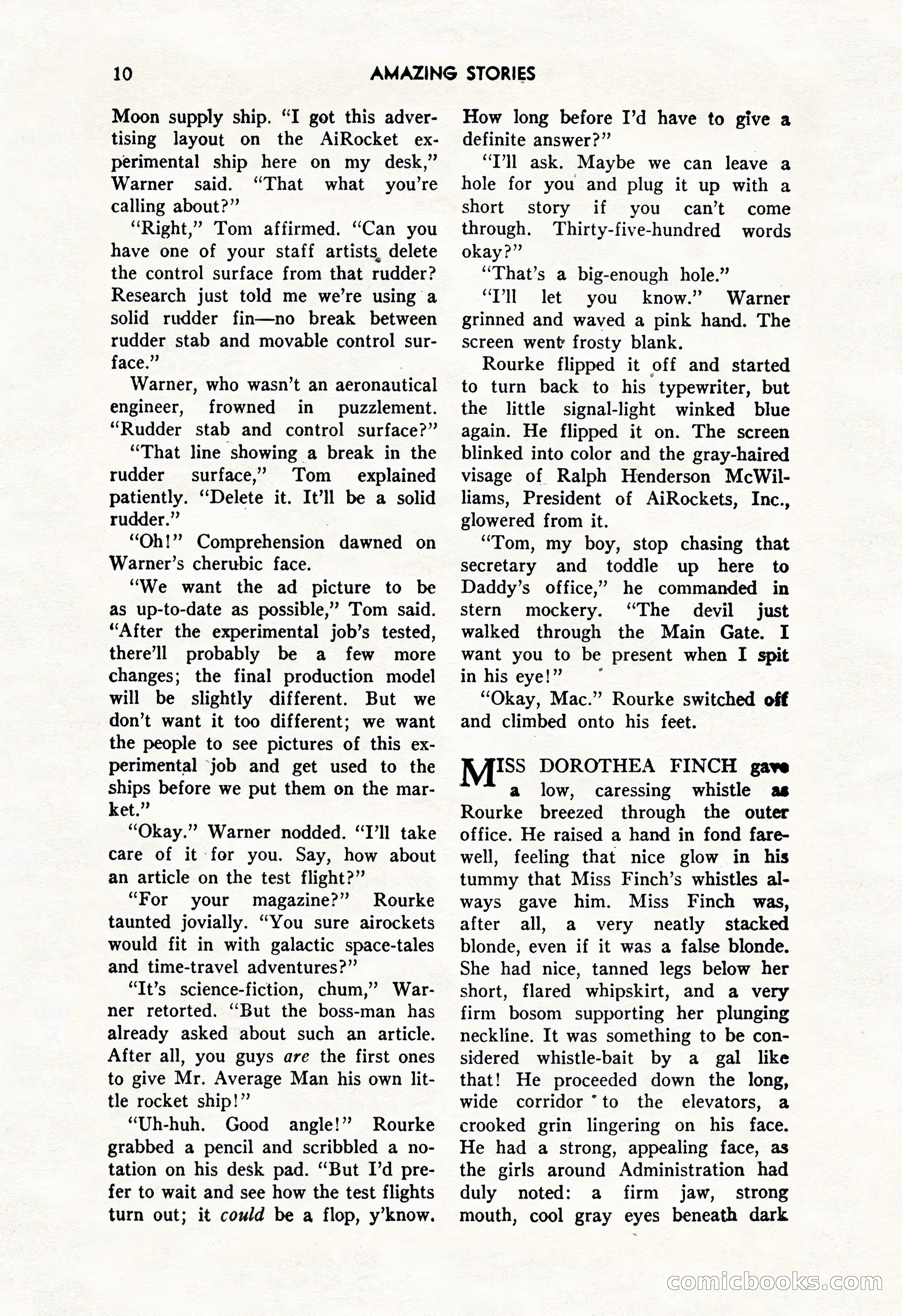 Amazing Stories, October 1952 — page 10 of 164