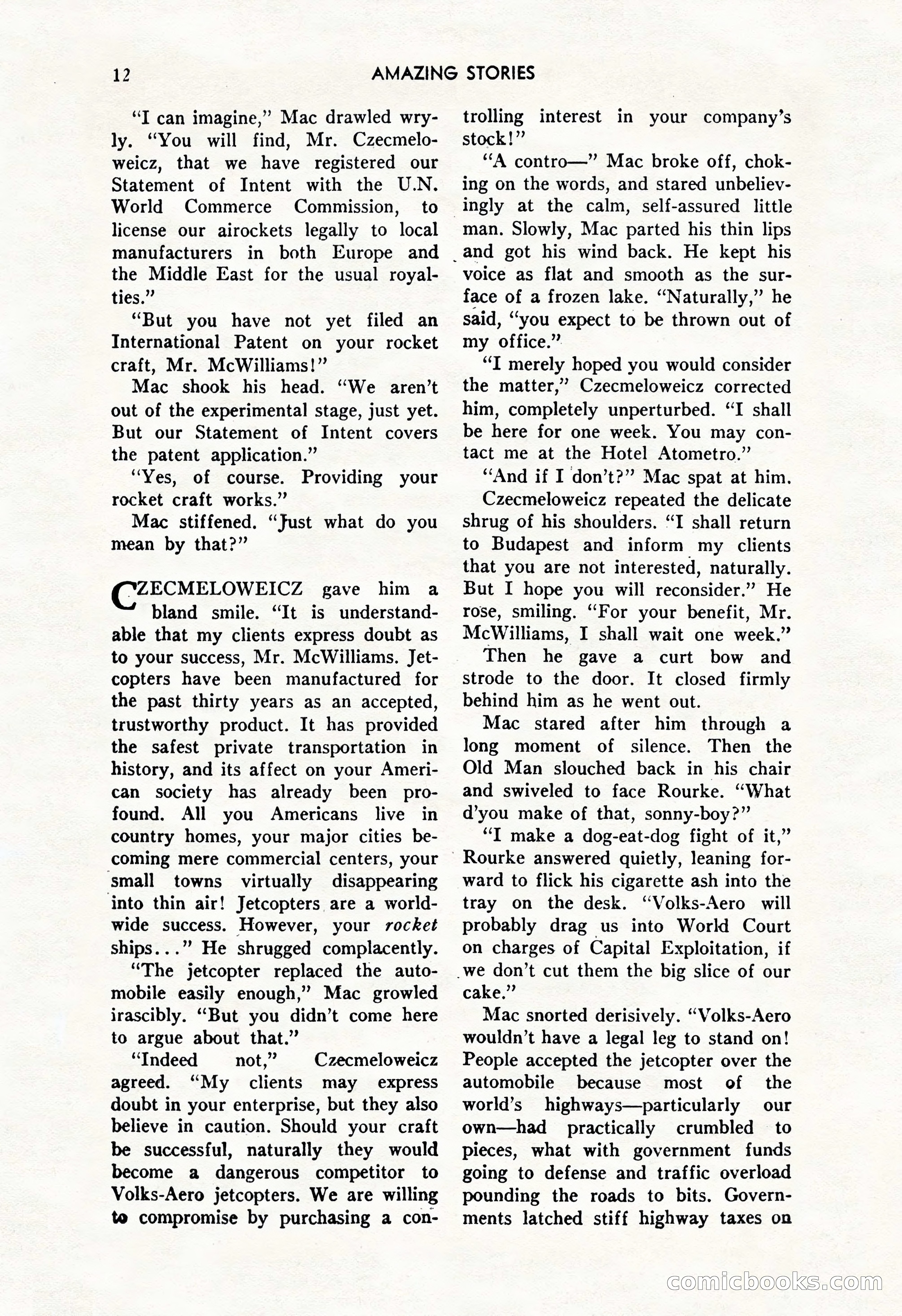 Amazing Stories, October 1952 — page 12 of 164