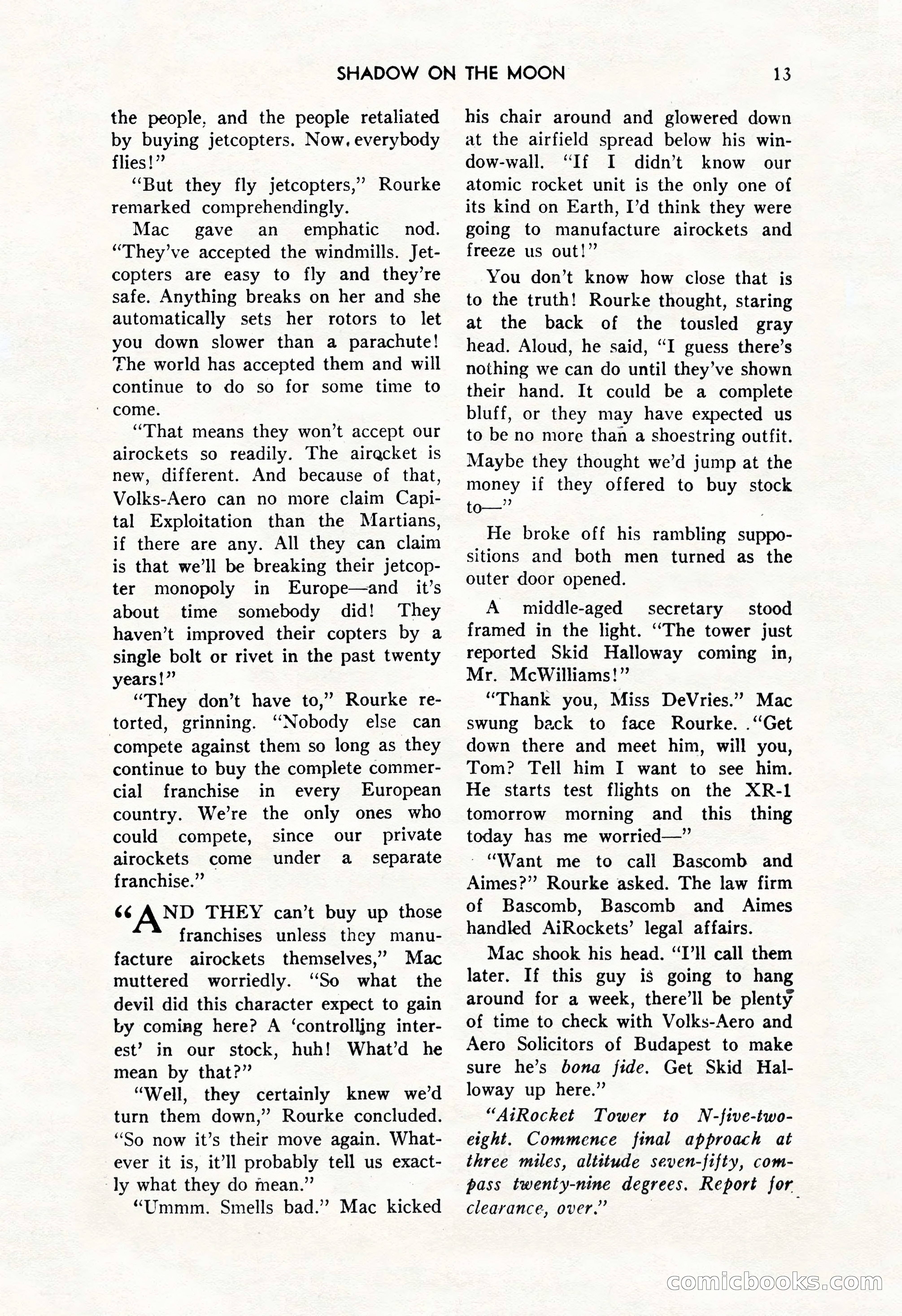 Amazing Stories, October 1952 — page 13 of 164