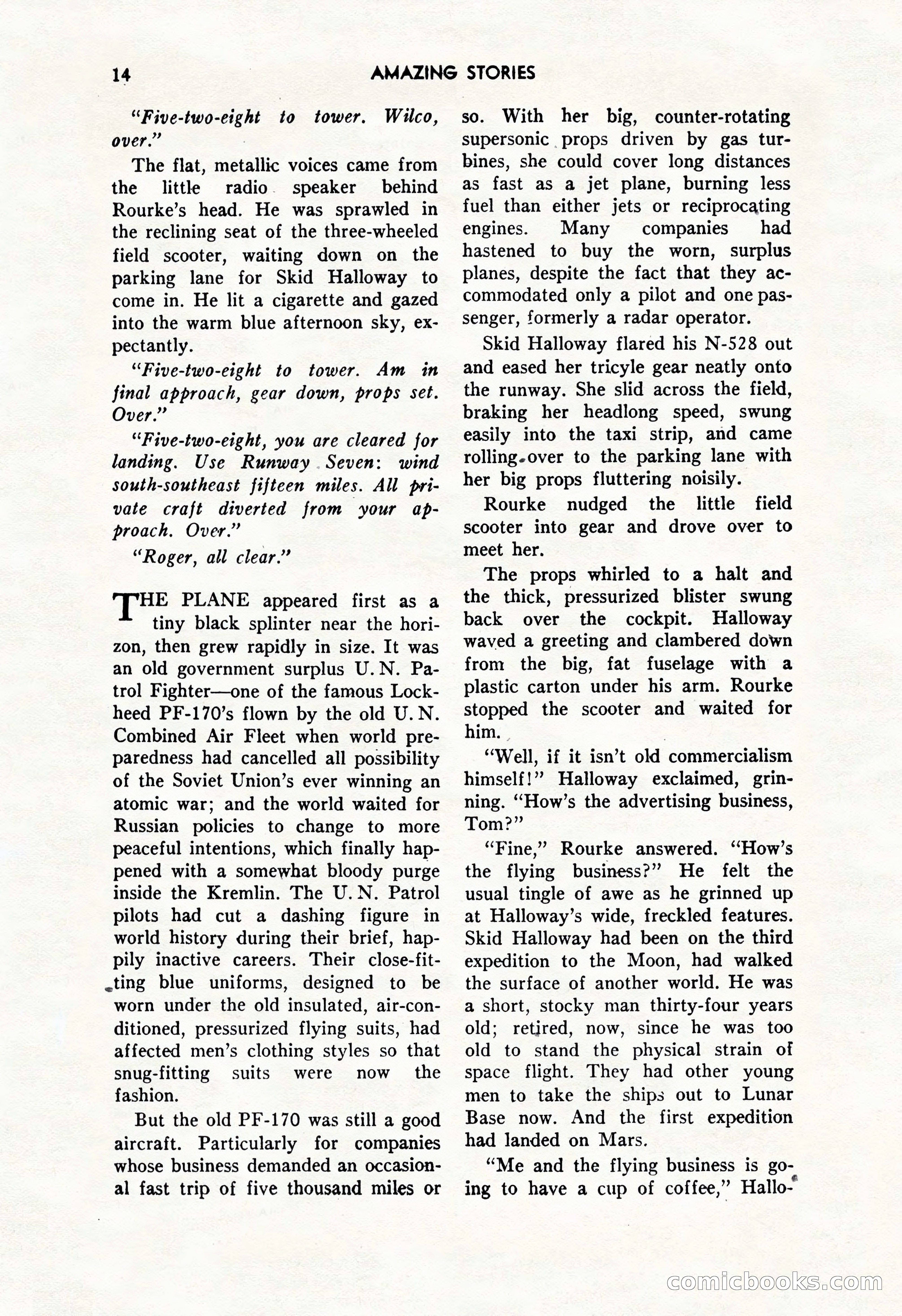 Amazing Stories, October 1952 — page 14 of 164