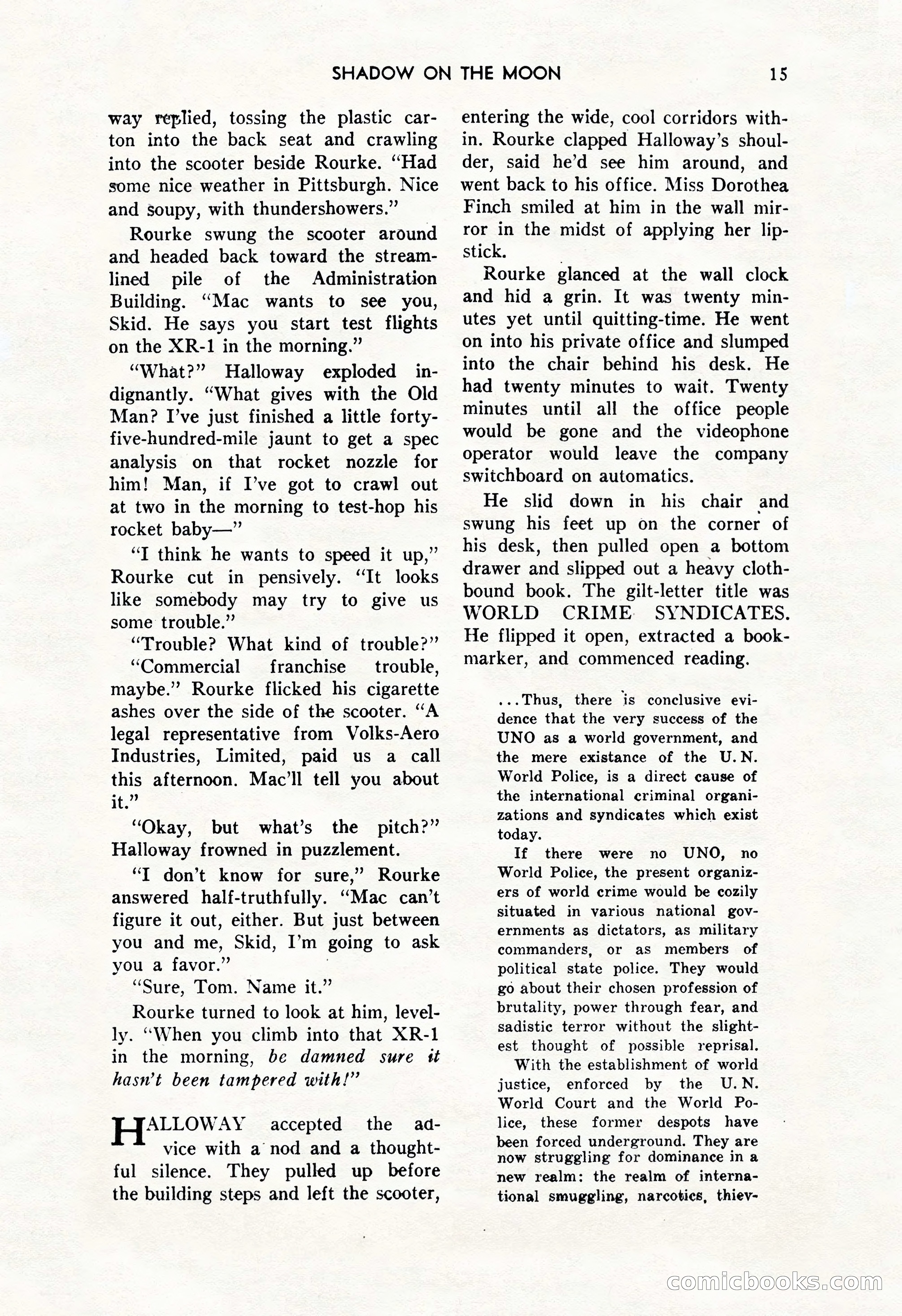 Amazing Stories, October 1952 — page 15 of 164