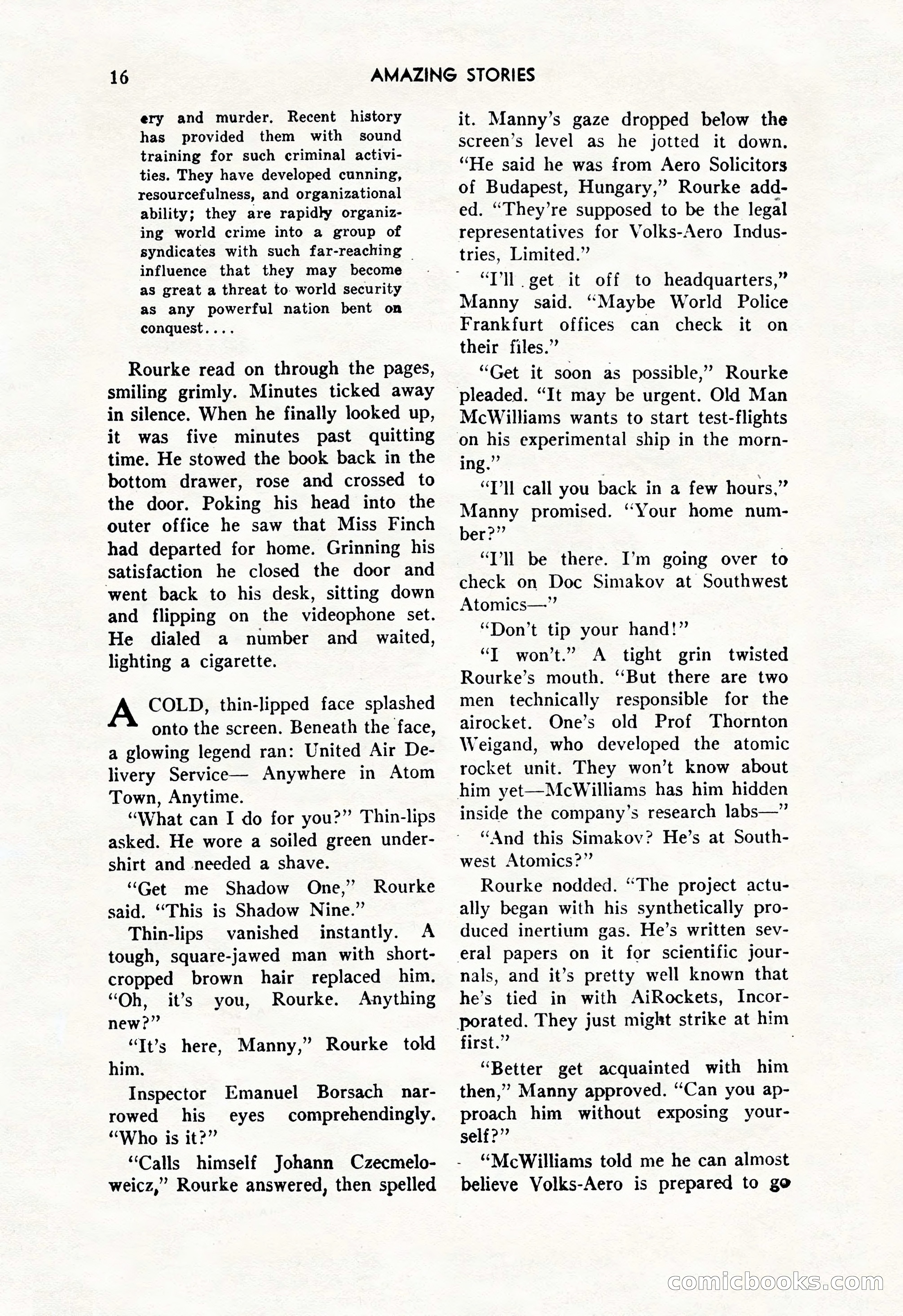 Amazing Stories, October 1952 — page 16 of 164