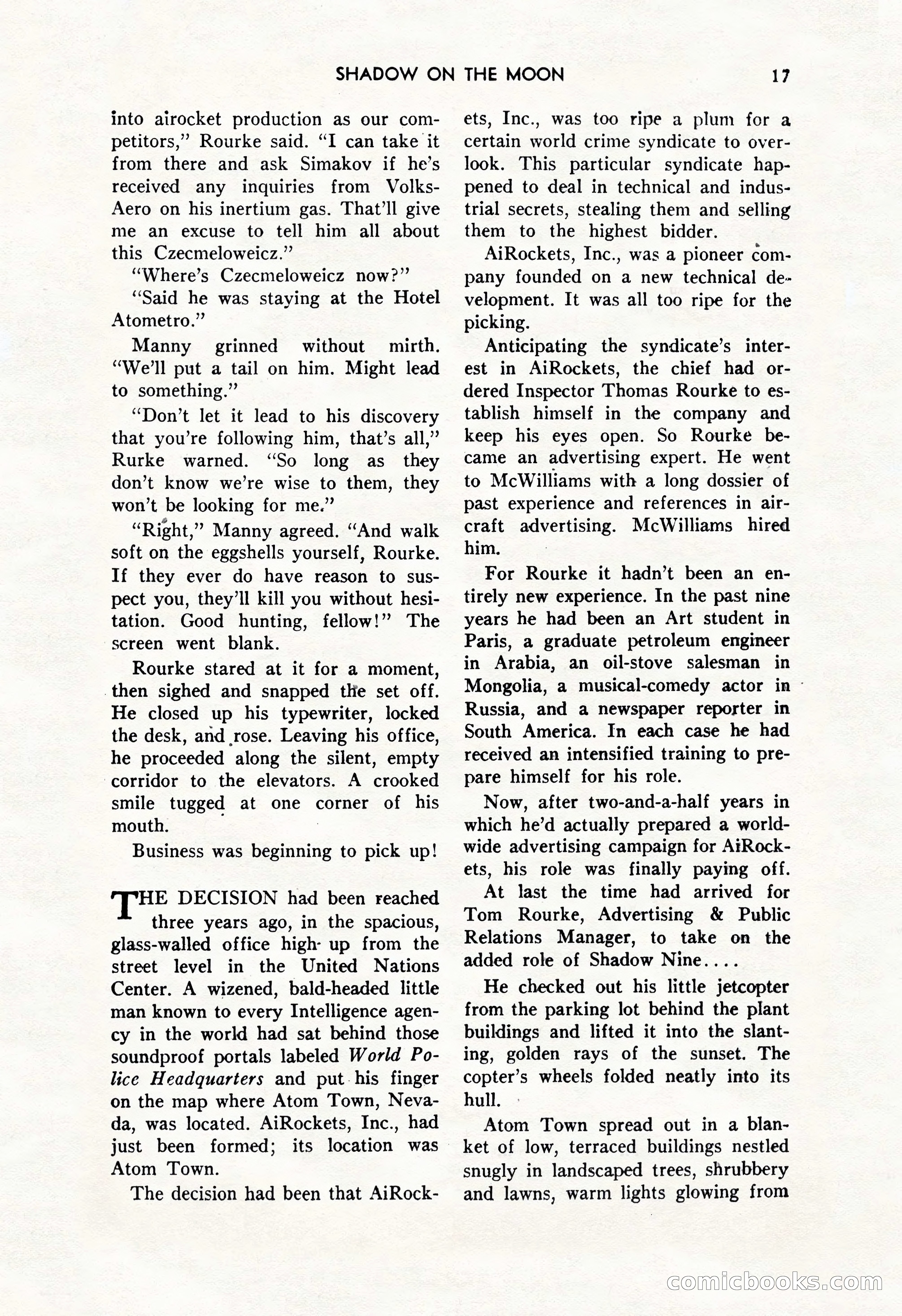 Amazing Stories, October 1952 — page 17 of 164