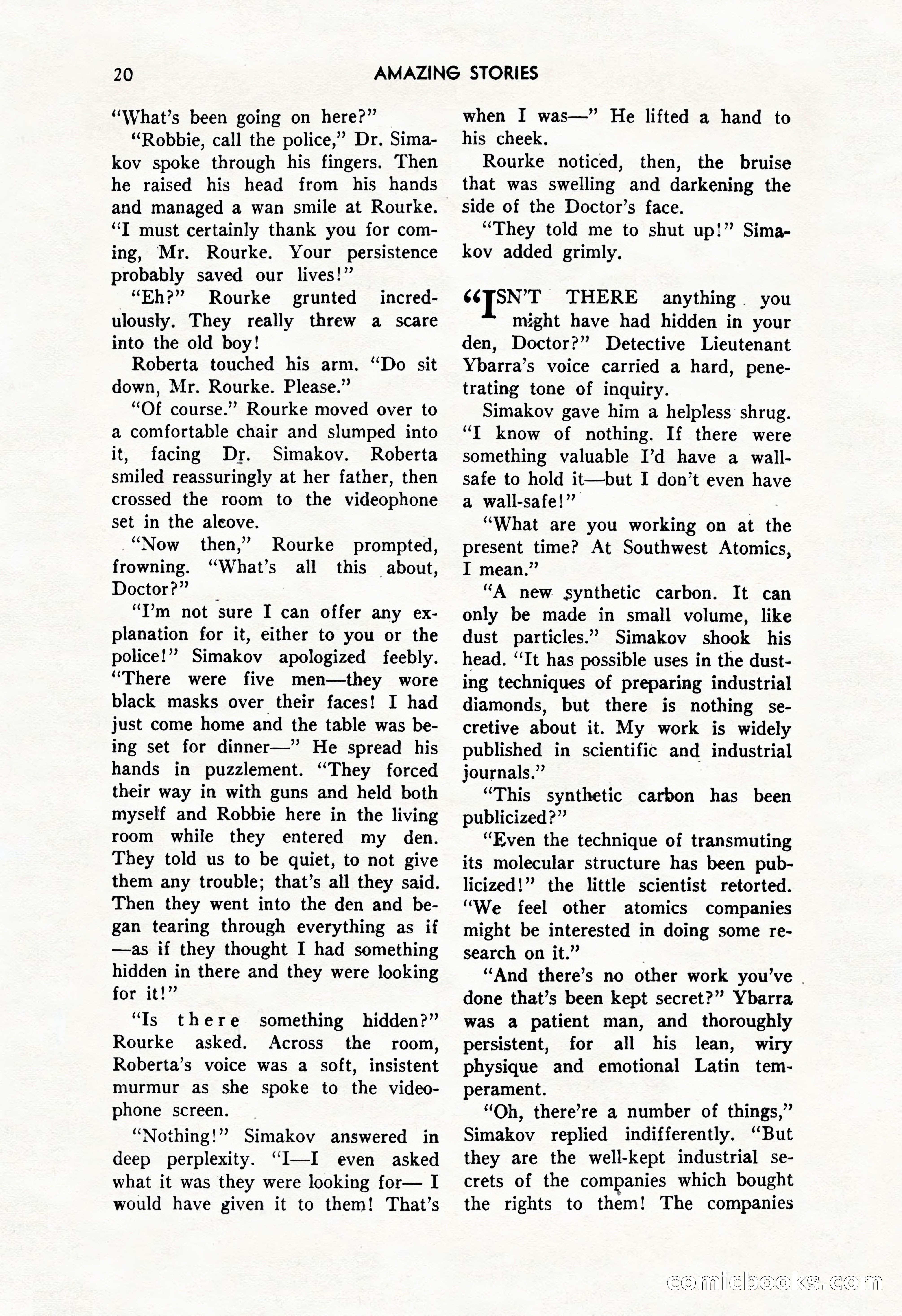 Amazing Stories, October 1952 — page 20 of 164