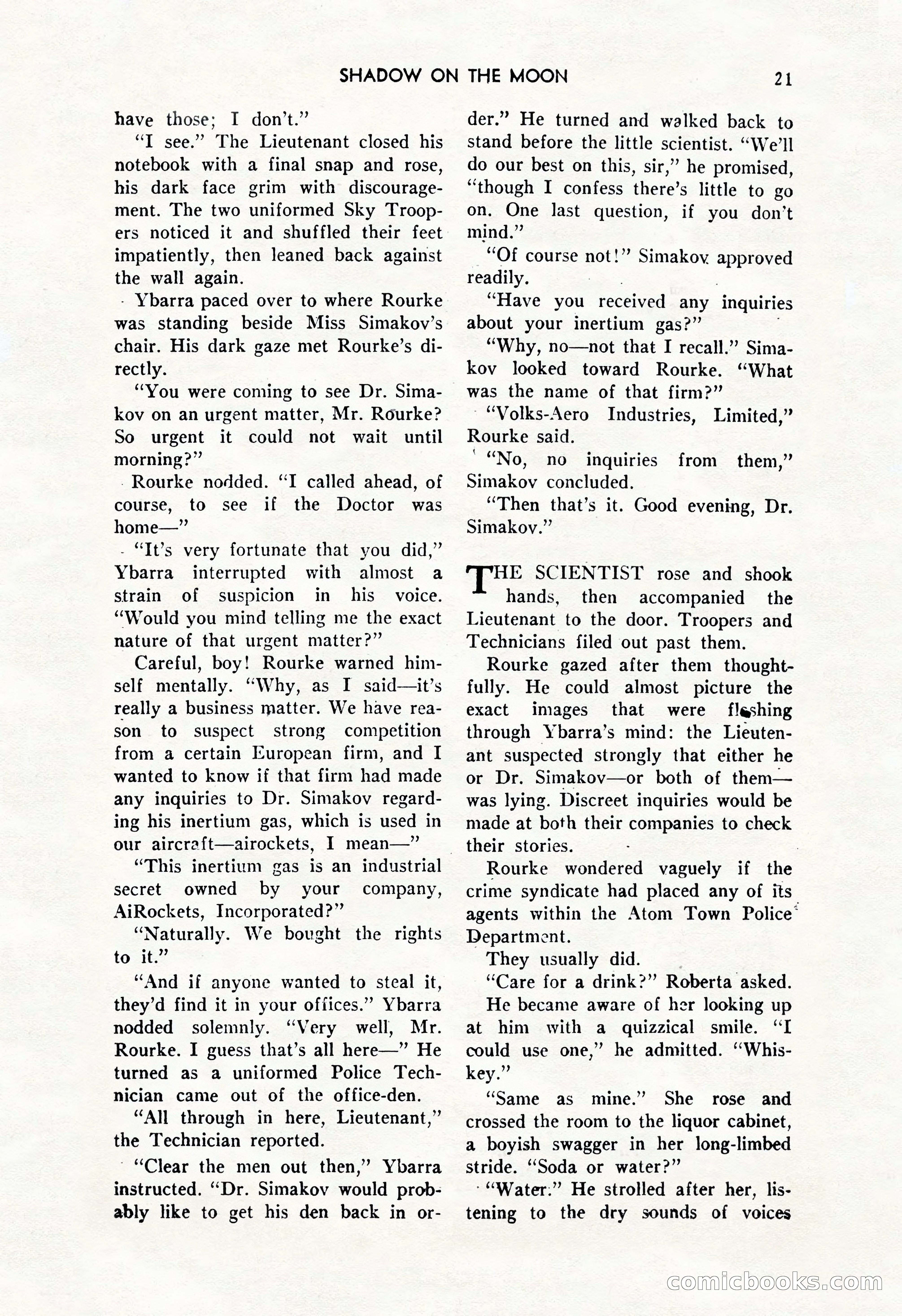 Amazing Stories, October 1952 — page 21 of 164